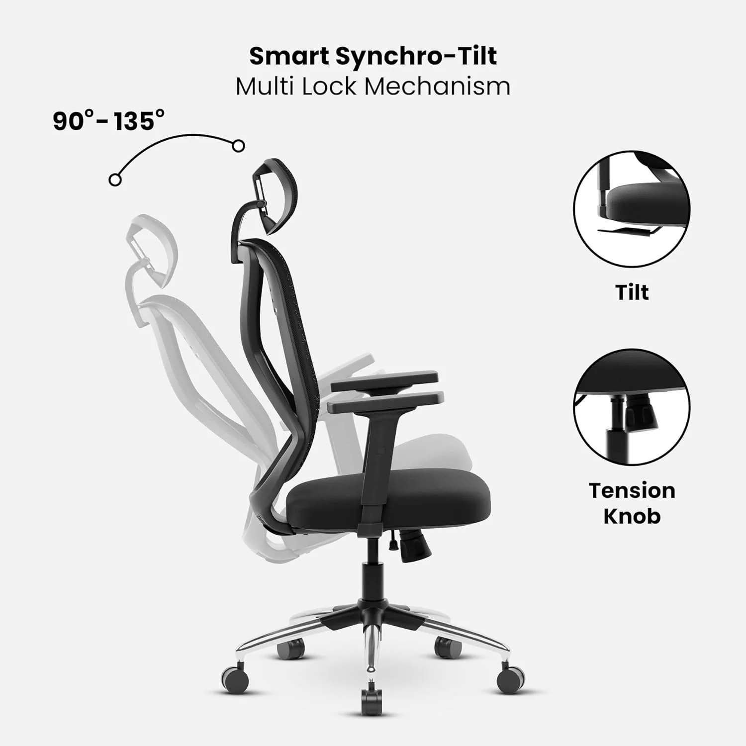 Green Soul Renewed Zodiac Superb High Back Mesh Office Chair - Image 61