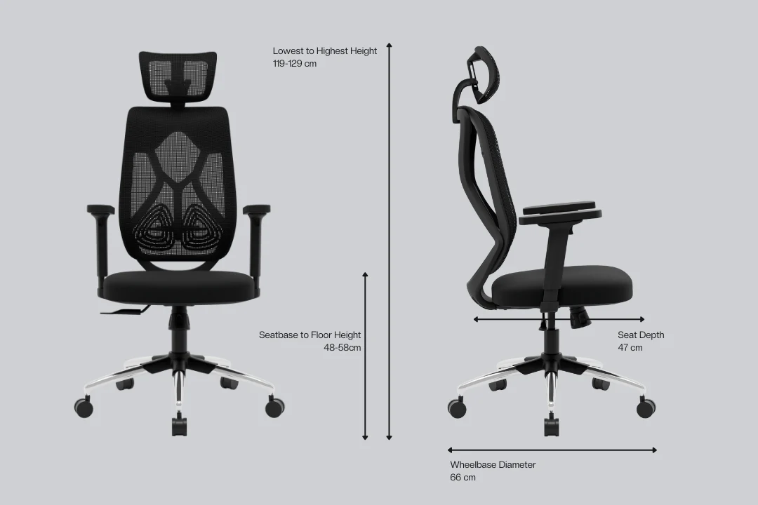 Green Soul Renewed Zodiac Superb High Back Mesh Office Chair - Image 73