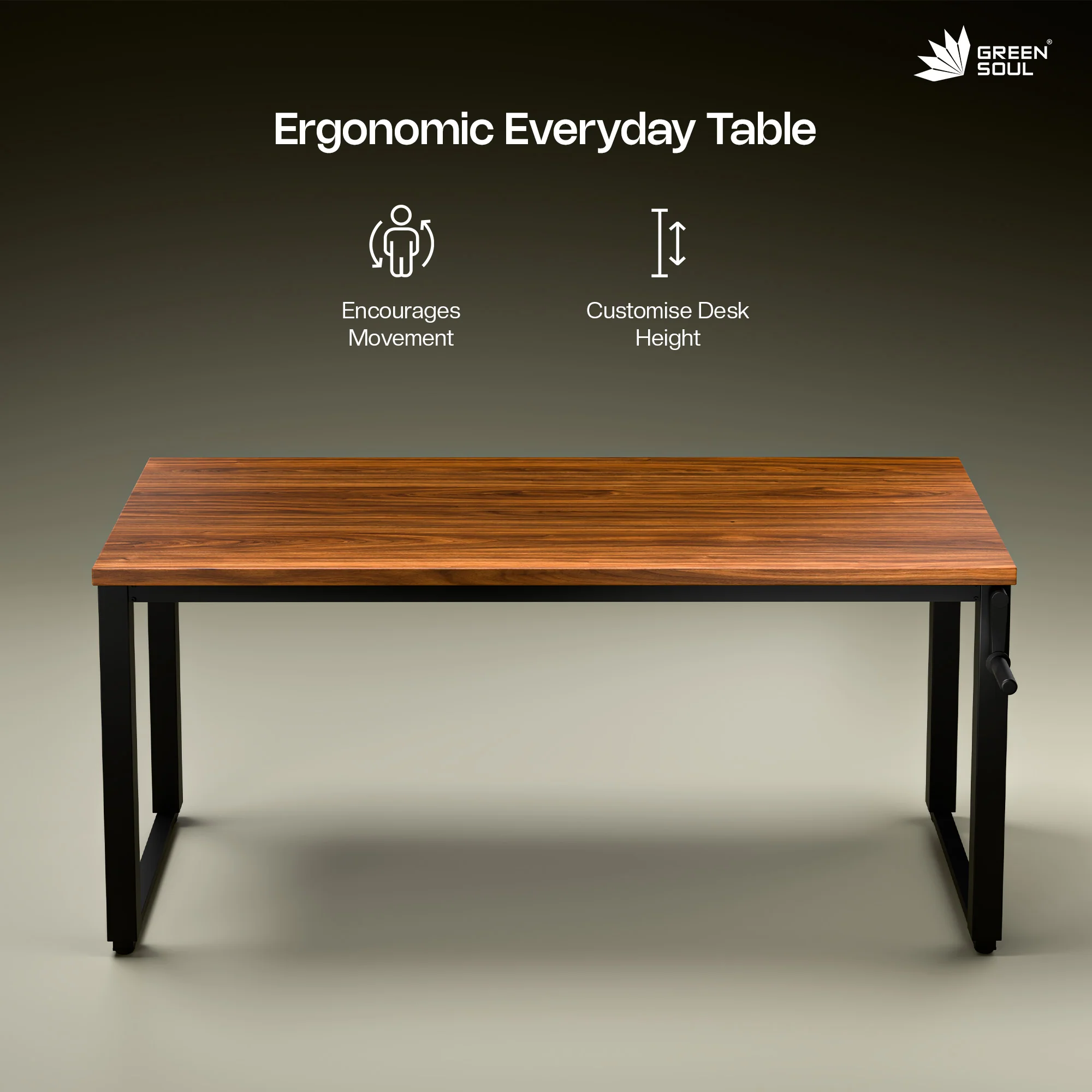 Green Soul Rise (5ft) Manual Height Adjustable Table - Image 13