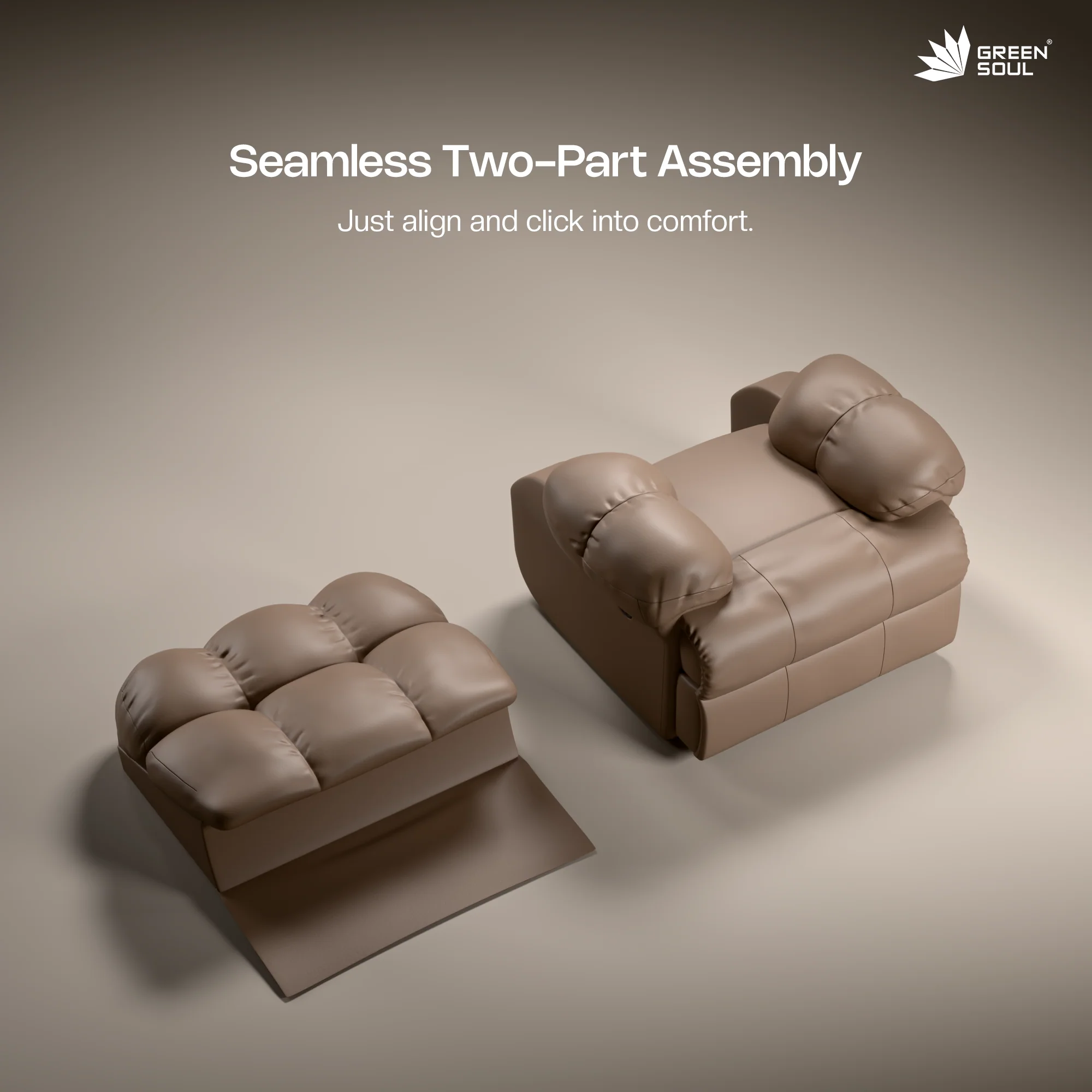 Green Soul Shangri-La Rocking, Revolving and Recline Single Seater Electric Recliner Sofa - Image 114