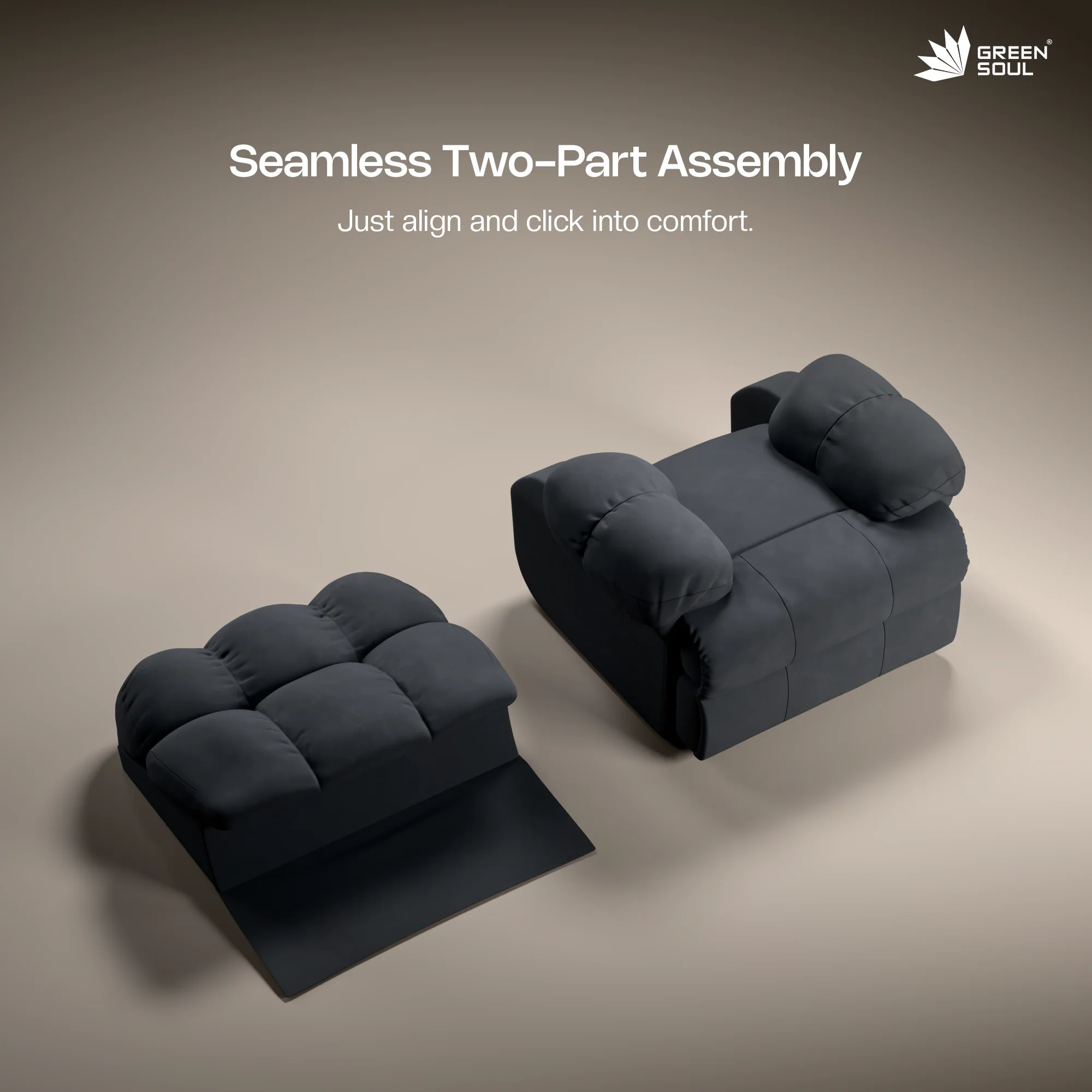 Green Soul Shangri-La Rocking, Revolving and Recline Single Seater Electric Recliner Sofa - Image 126