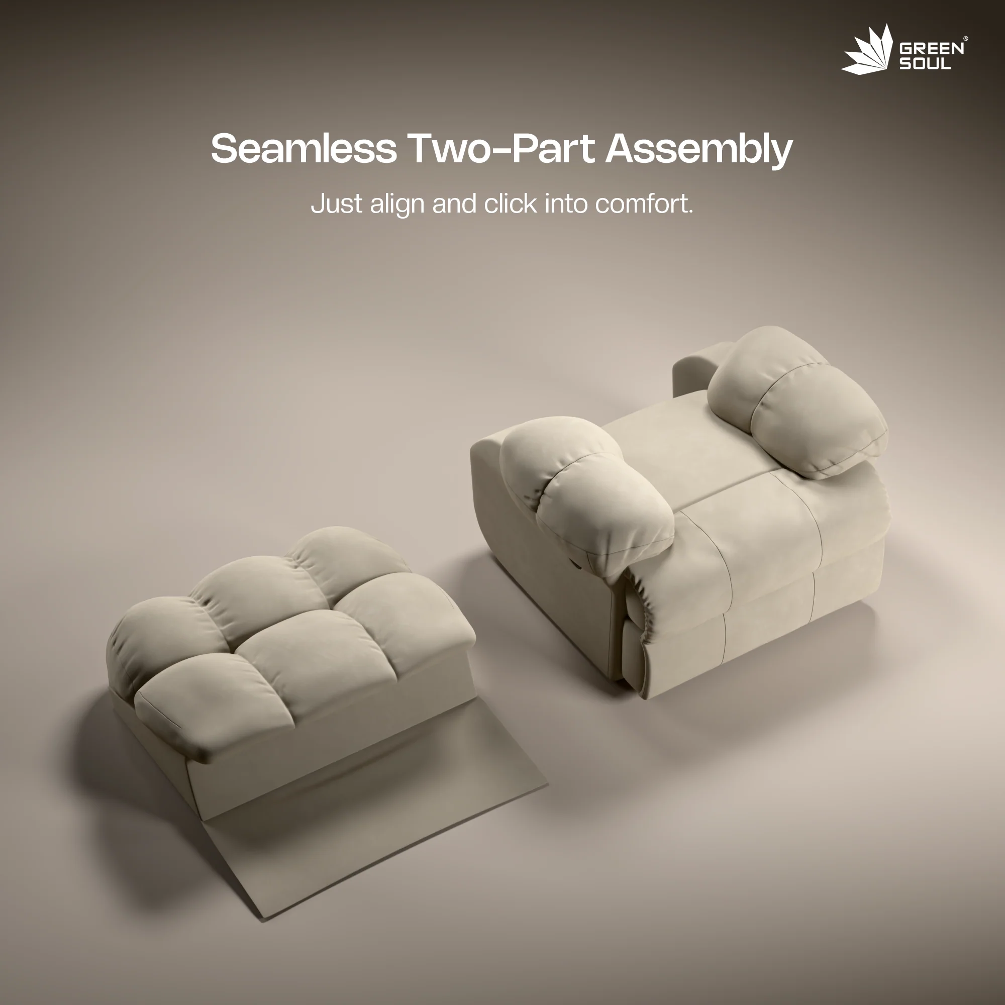 Green Soul Shangri-La Rocking, Revolving and Recline Single Seater Electric Recliner Sofa - Image 134