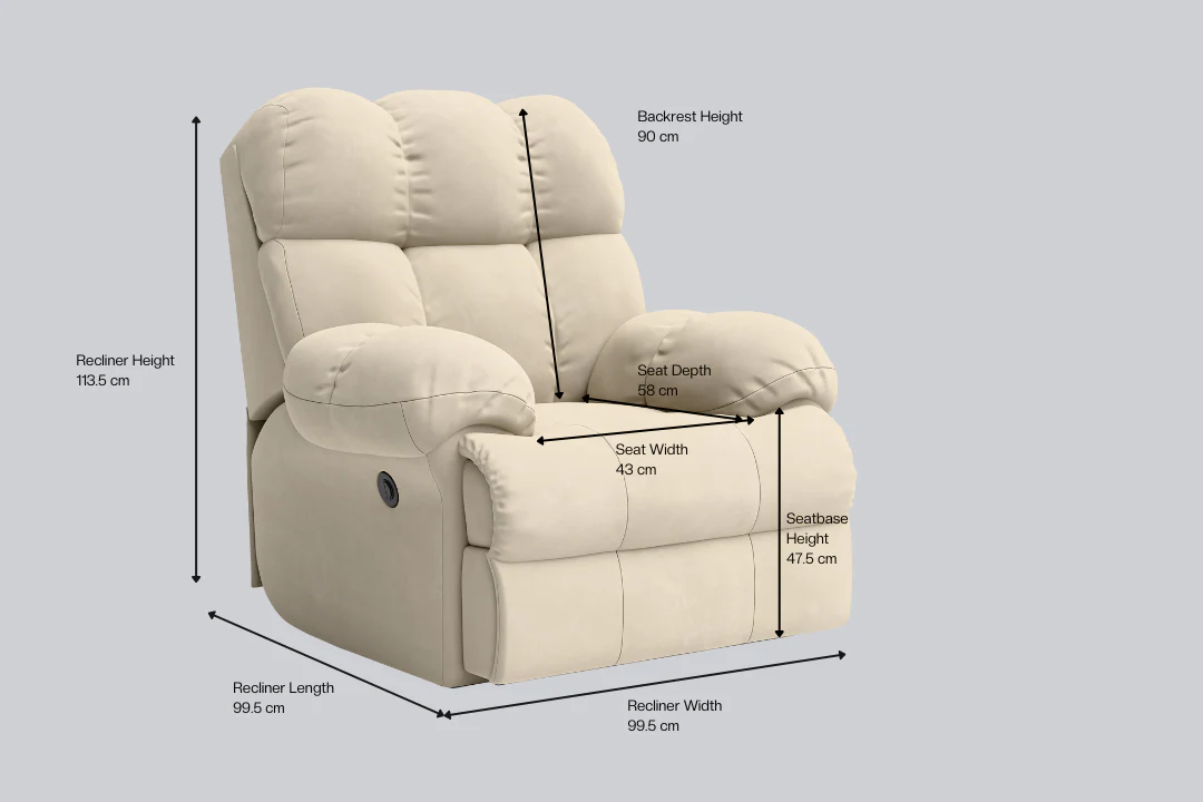 Green Soul Shangri-La Rocking, Revolving and Recline Single Seater Electric Recliner Sofa - Image 24