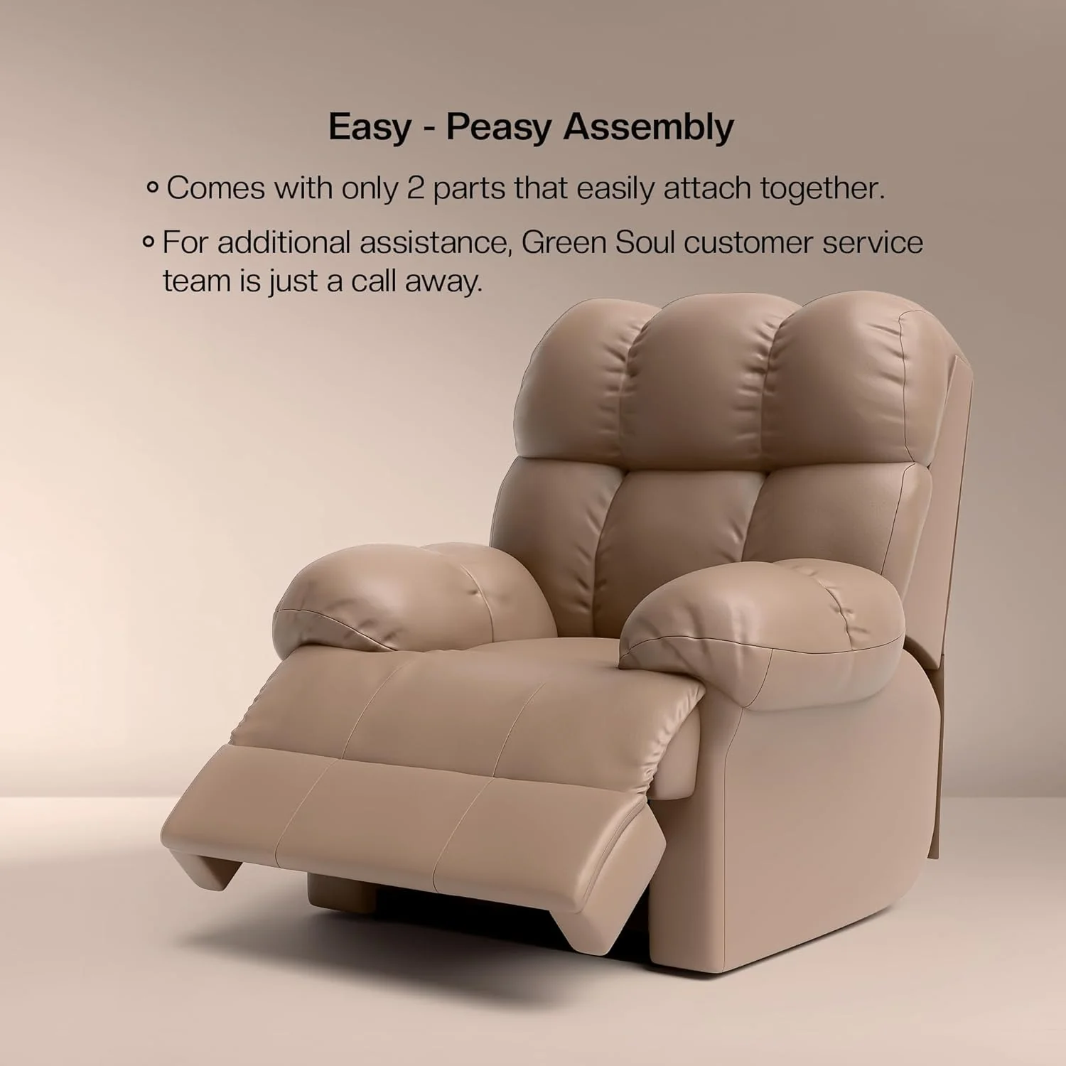 Green Soul Shangri-La Rocking, Revolving and Recline Single Seater Electric Recliner Sofa - Image 36