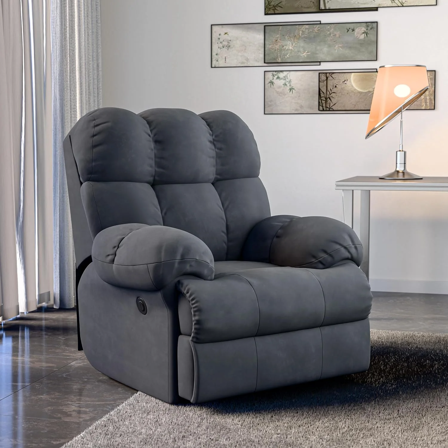 Green Soul Shangri-La Rocking, Revolving and Recline Single Seater Electric Recliner Sofa - Image 45