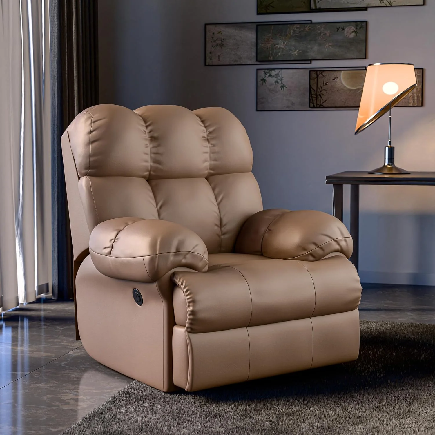 Green Soul Shangri-La Rocking, Revolving and Recline Single Seater Electric Recliner Sofa - Image 79