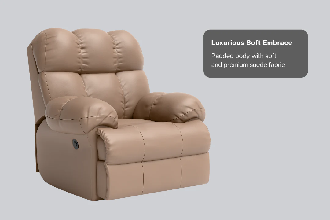 Green Soul Shangri-La Rocking, Revolving and Recline Single Seater Electric Recliner Sofa - Image 89