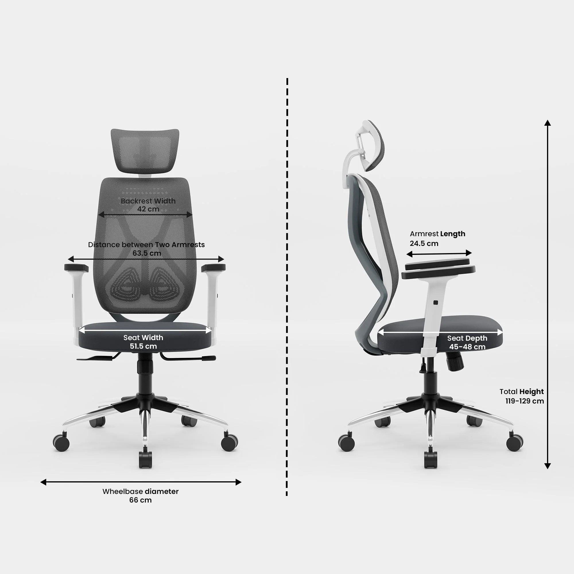 Green Soul Renewed Zodiac Lite High Back Mesh Office Chair - Image 17