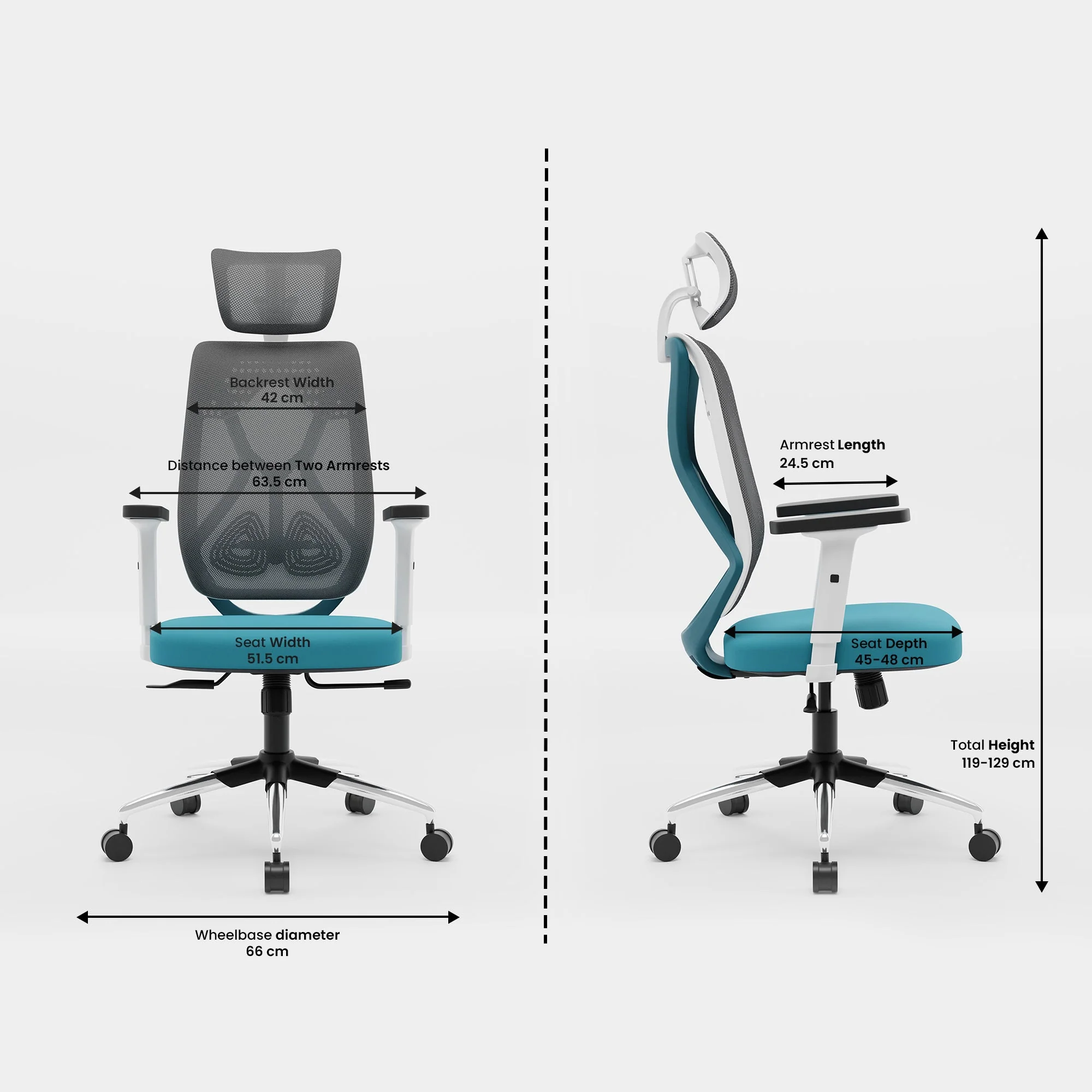 Green Soul Renewed Zodiac Lite High Back Mesh Office Chair - Image 18