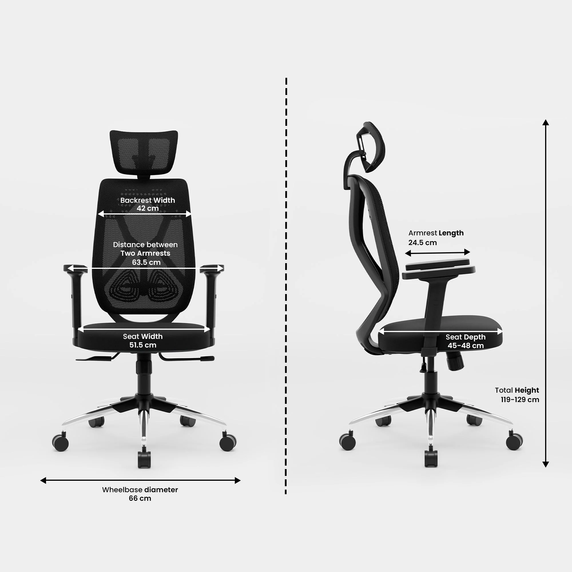 Green Soul Renewed Zodiac Lite High Back Mesh Office Chair - Image 23