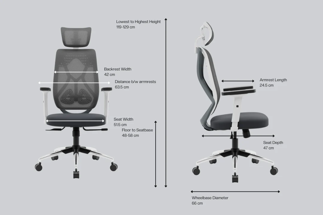 Green Soul Renewed Zodiac Lite High Back Mesh Office Chair - Image 28