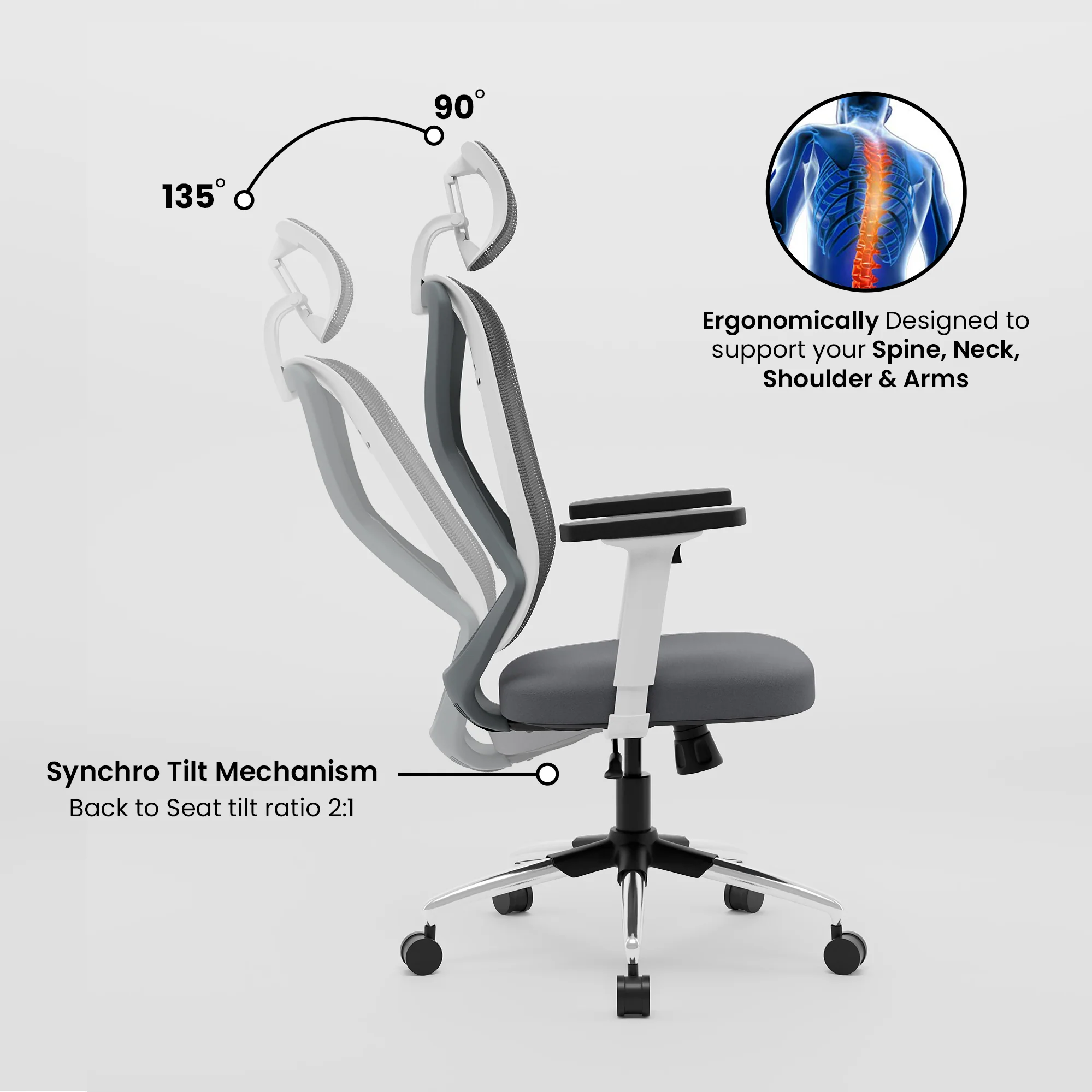 Green Soul Renewed Zodiac Lite High Back Mesh Office Chair - Image 65