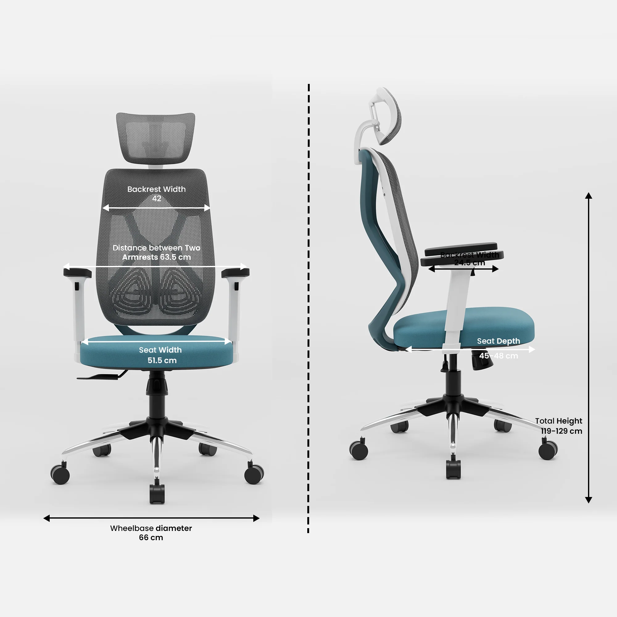 Green Soul Renewed Zodiac Lite High Back Mesh Office Chair - Image 70