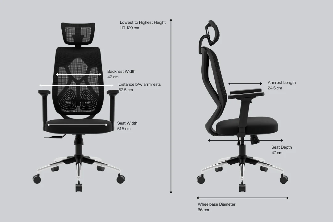 Green Soul Renewed Zodiac Lite High Back Mesh Office Chair - Image 81