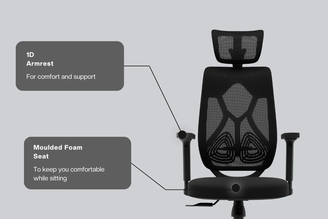 Green Soul Renewed Zodiac Lite High Back Mesh Office Chair - Image 82