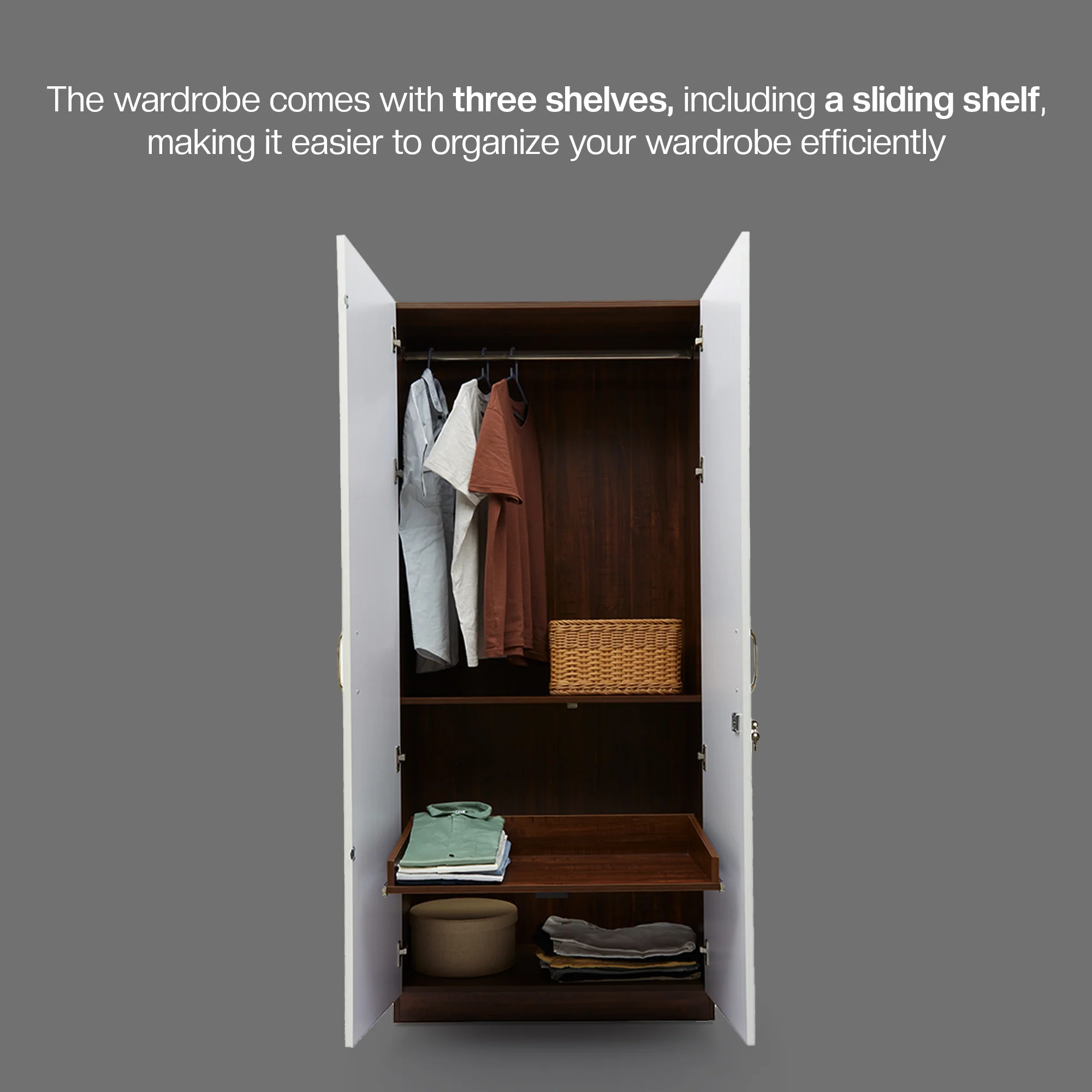 Green Soul Renewed Arthur 2-Door Wardrobe - Image 13