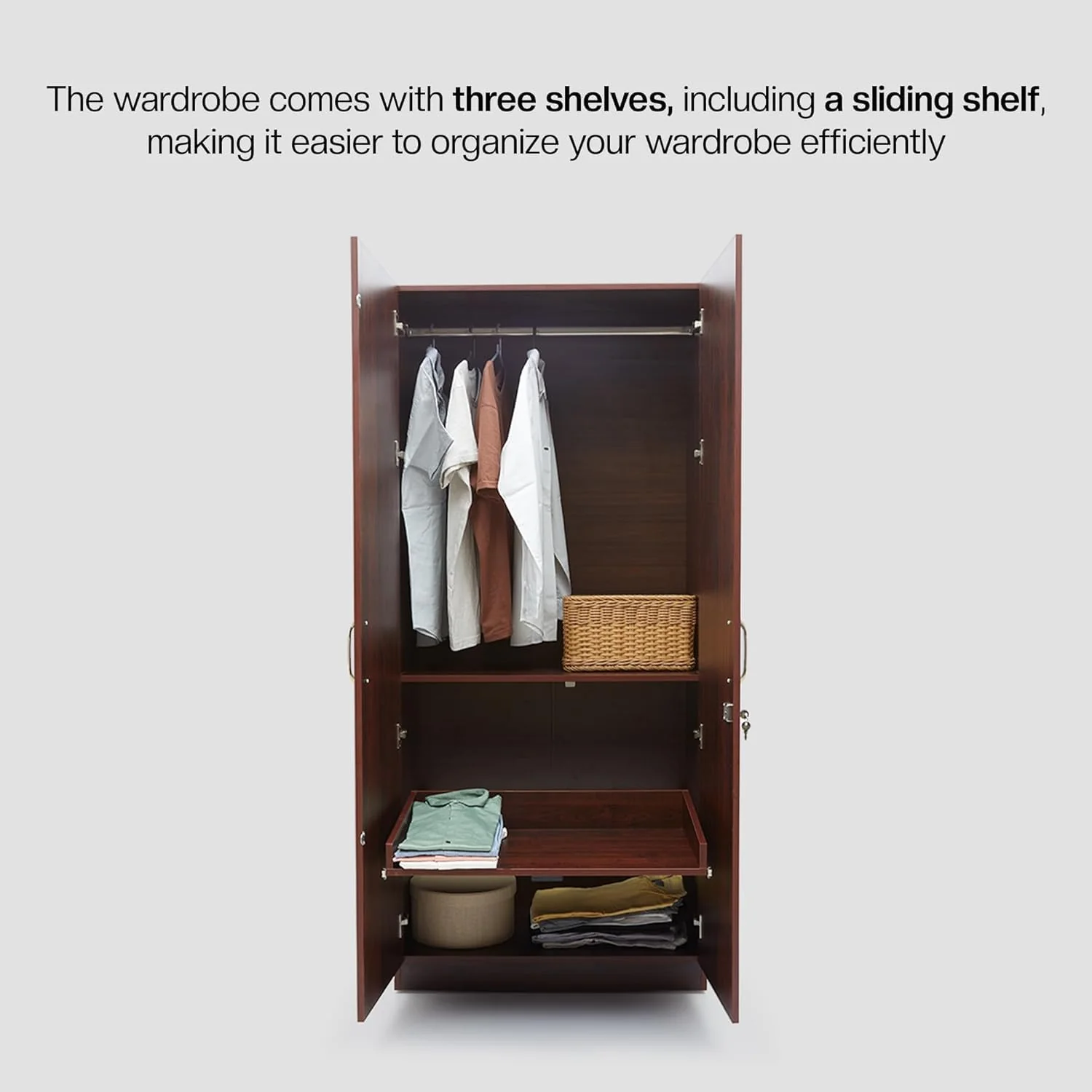Green Soul Renewed Arthur 2-Door Wardrobe - Image 4