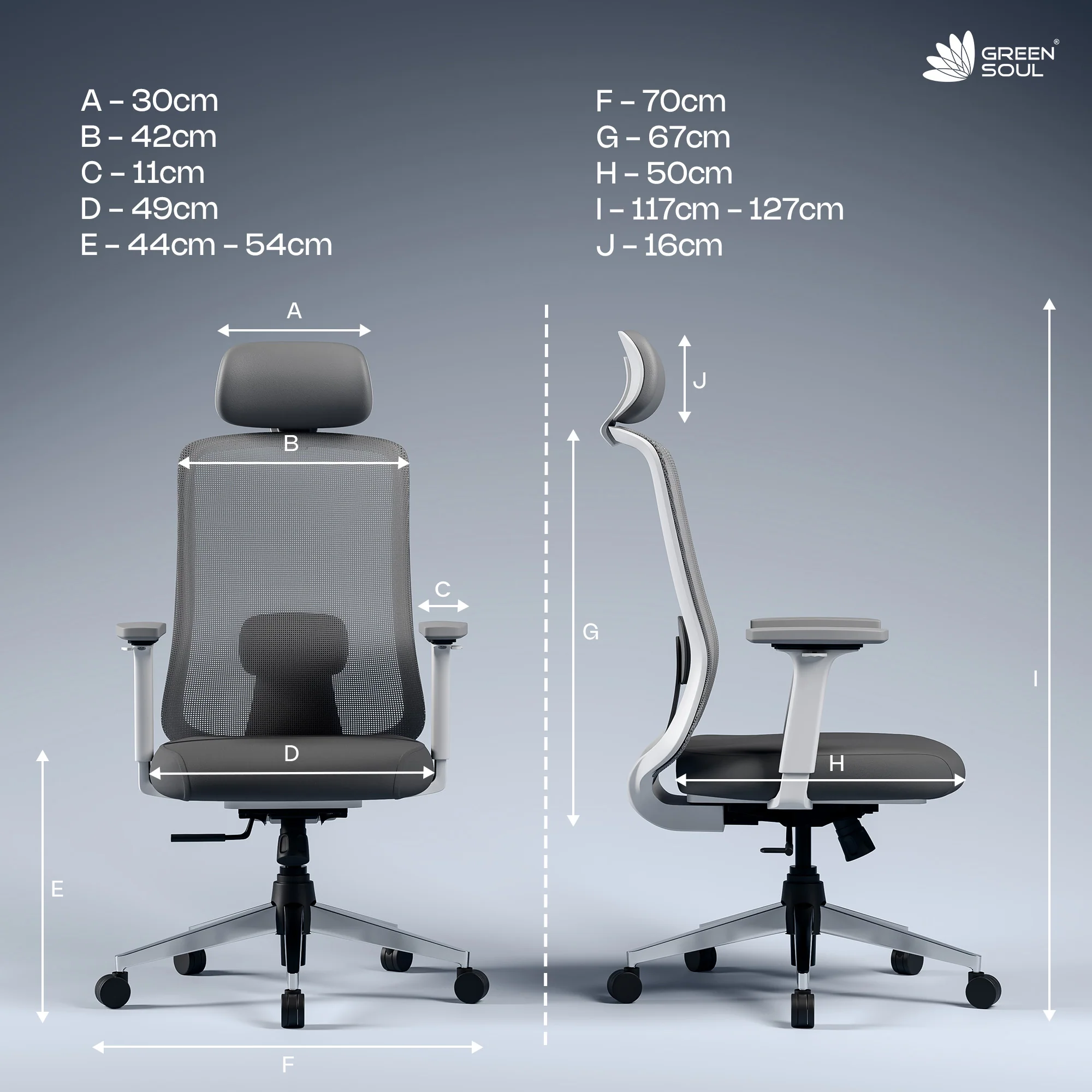 Green Soul Renewed Cosmos Lite Ergonomic Office Chair - Image 10