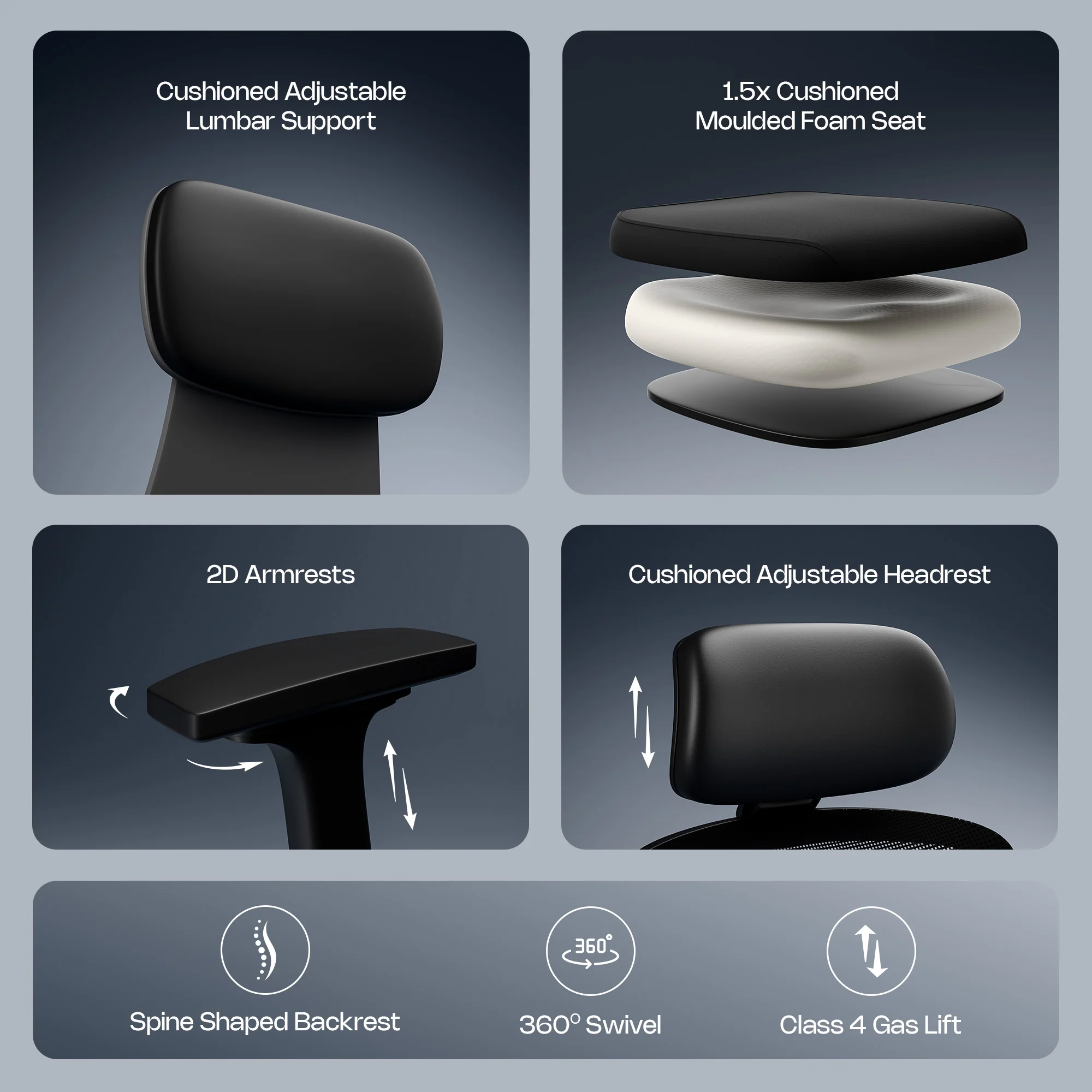 Green Soul Renewed Cosmos Lite Ergonomic Office Chair - Image 19