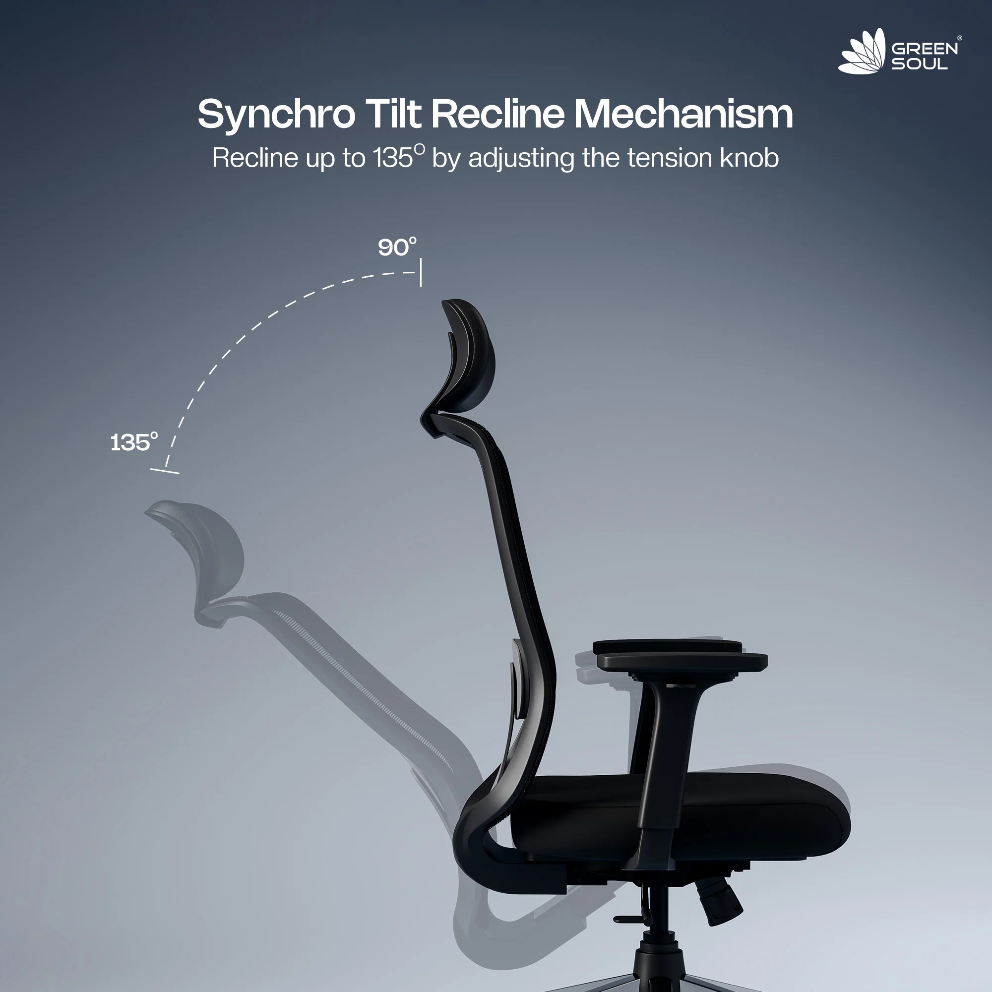 Green Soul Renewed Cosmos Lite Ergonomic Office Chair - Image 21