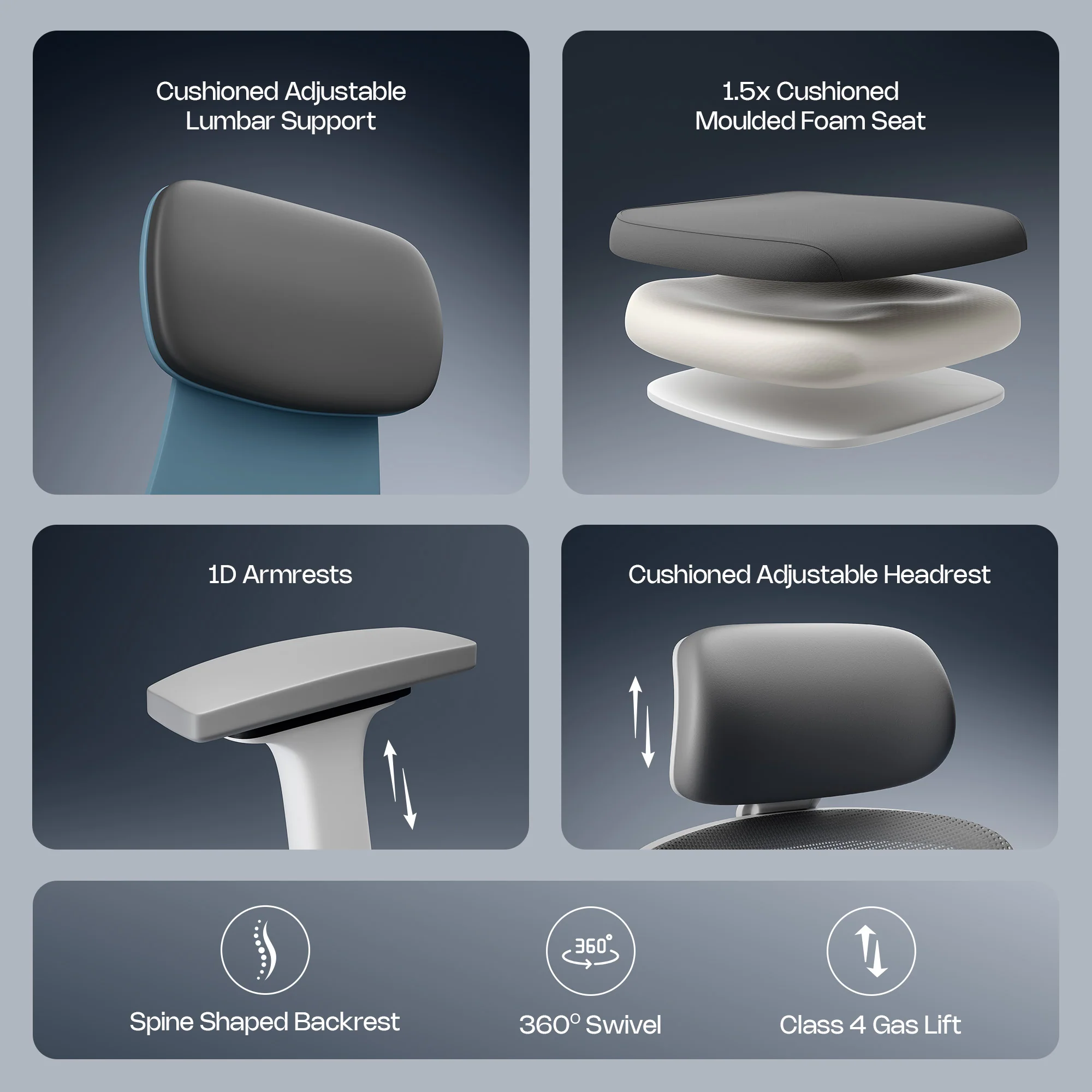 Green Soul Renewed Cosmos Lite Ergonomic Office Chair - Image 26
