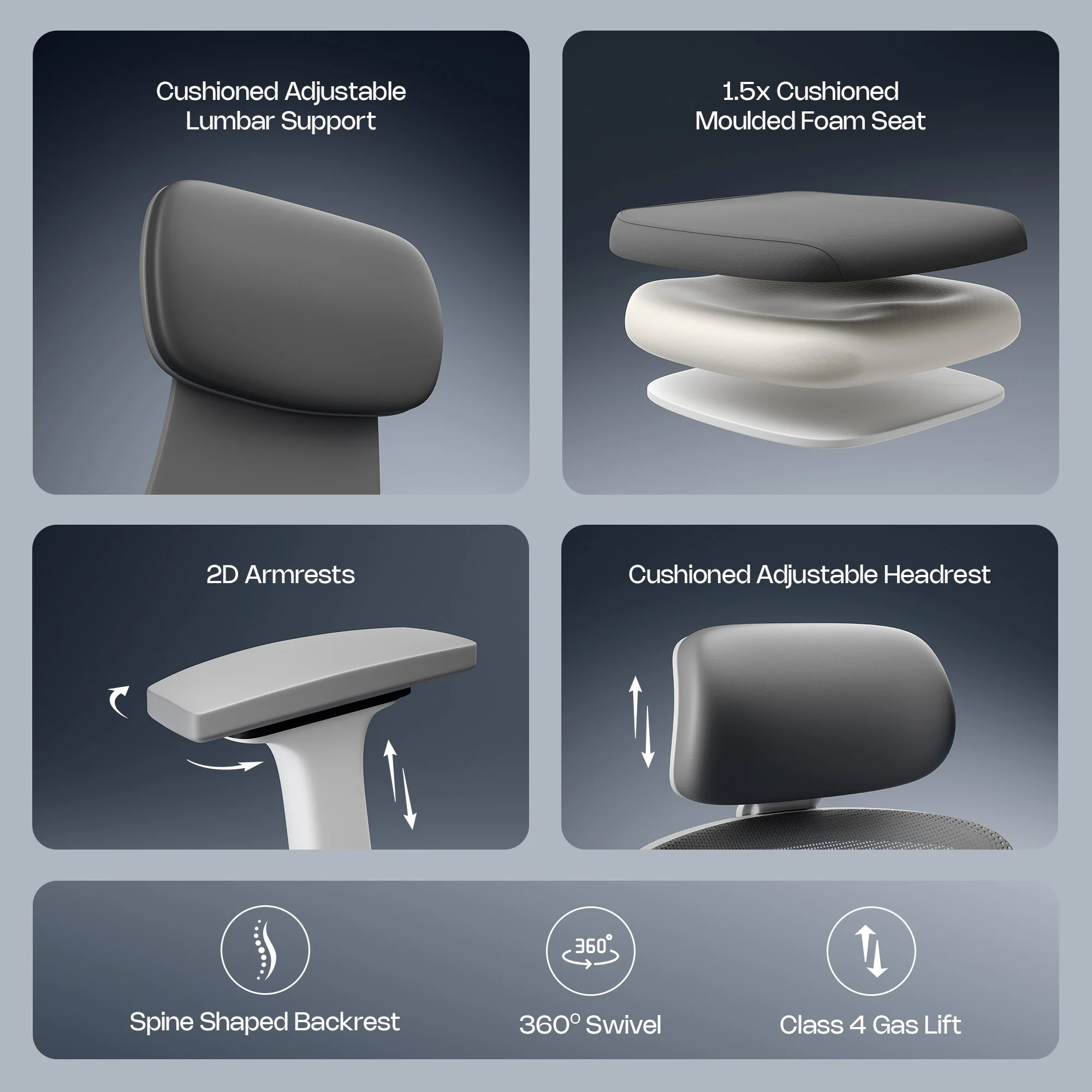 Green Soul Renewed Cosmos Lite Ergonomic Office Chair - Image 8