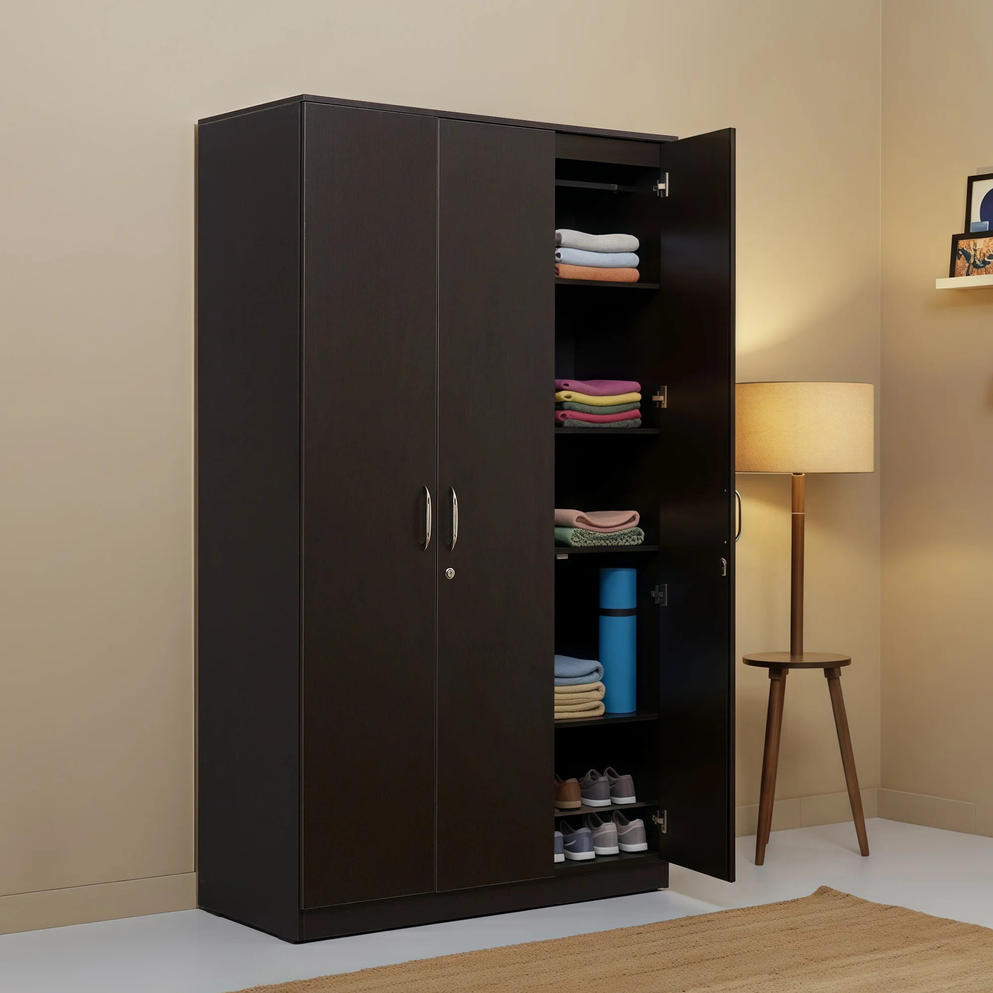 Green Soul Renewed Merlin 3-Door Wardrobe - Image 12