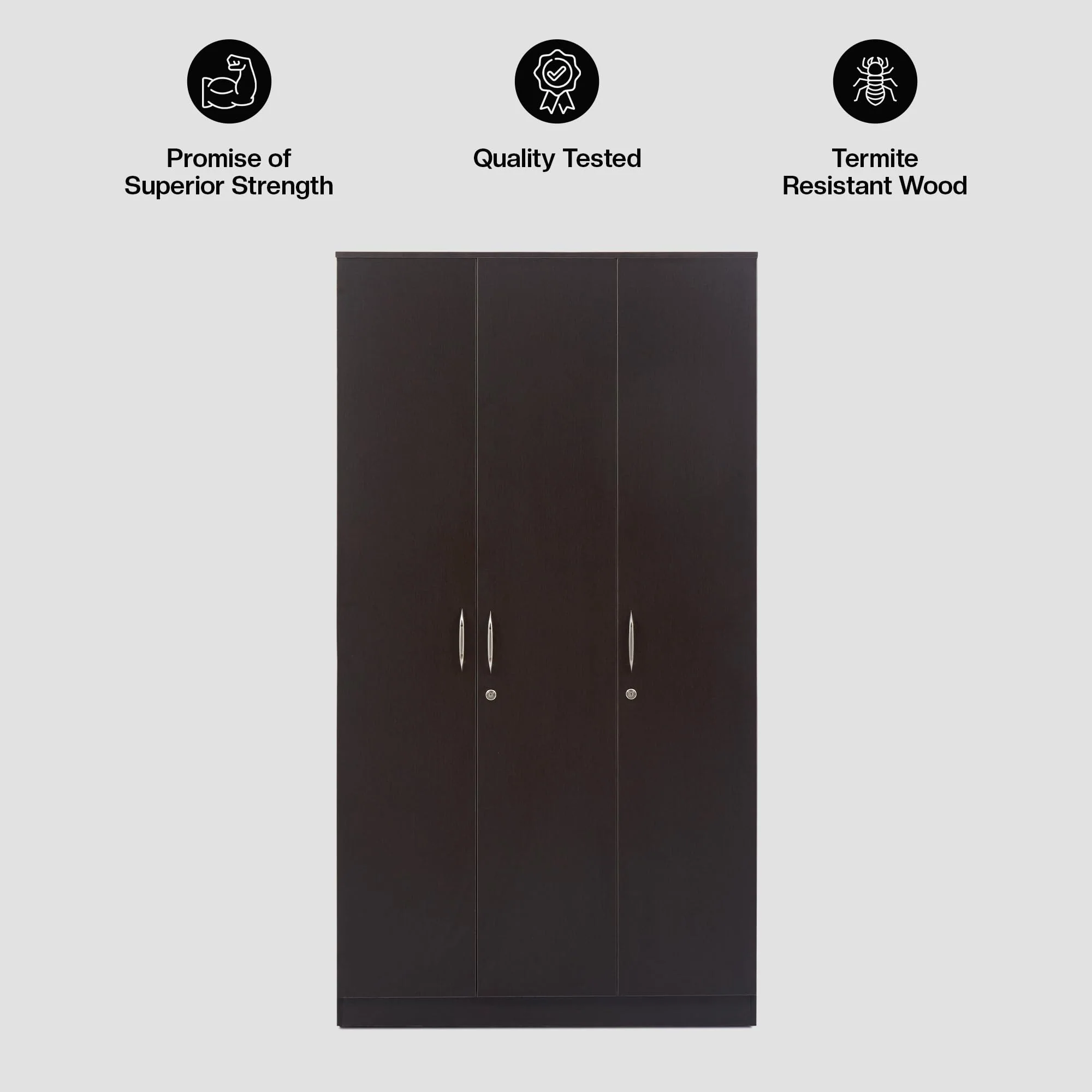 Green Soul Renewed Merlin 3-Door Wardrobe - Image 5
