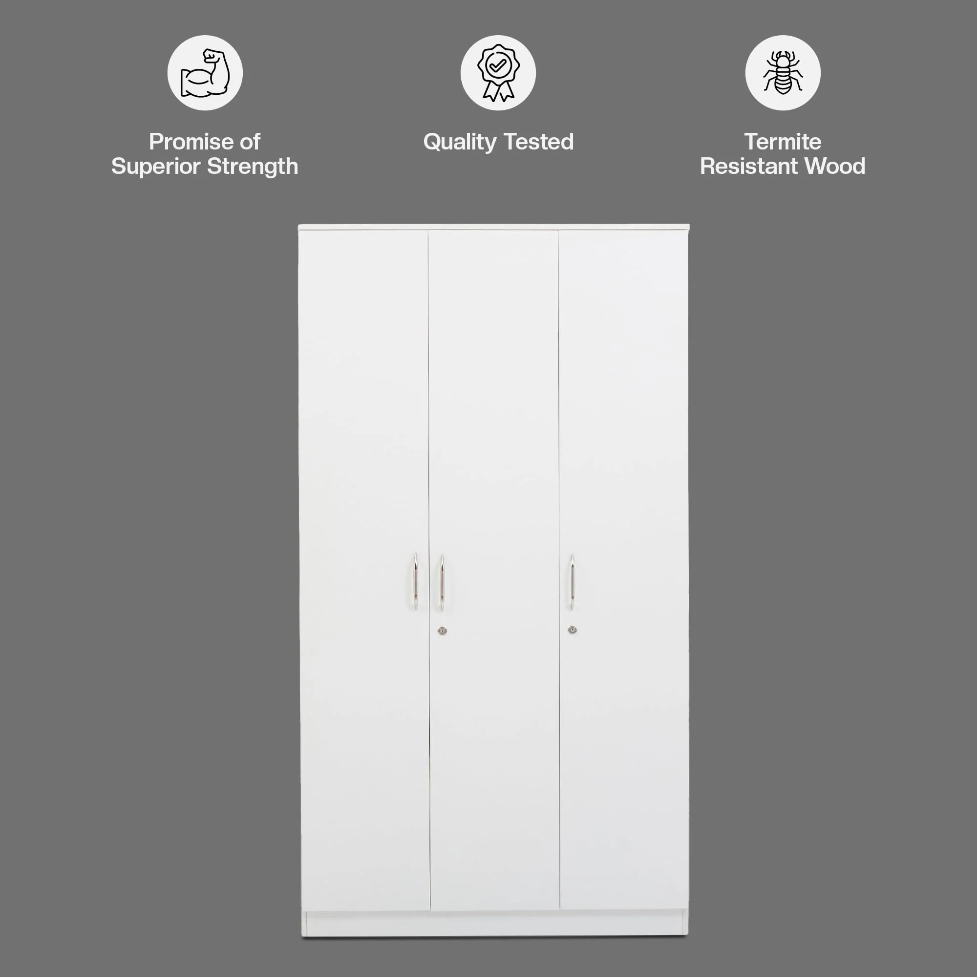 Green Soul Renewed Merlin 3-Door Wardrobe - Image 8