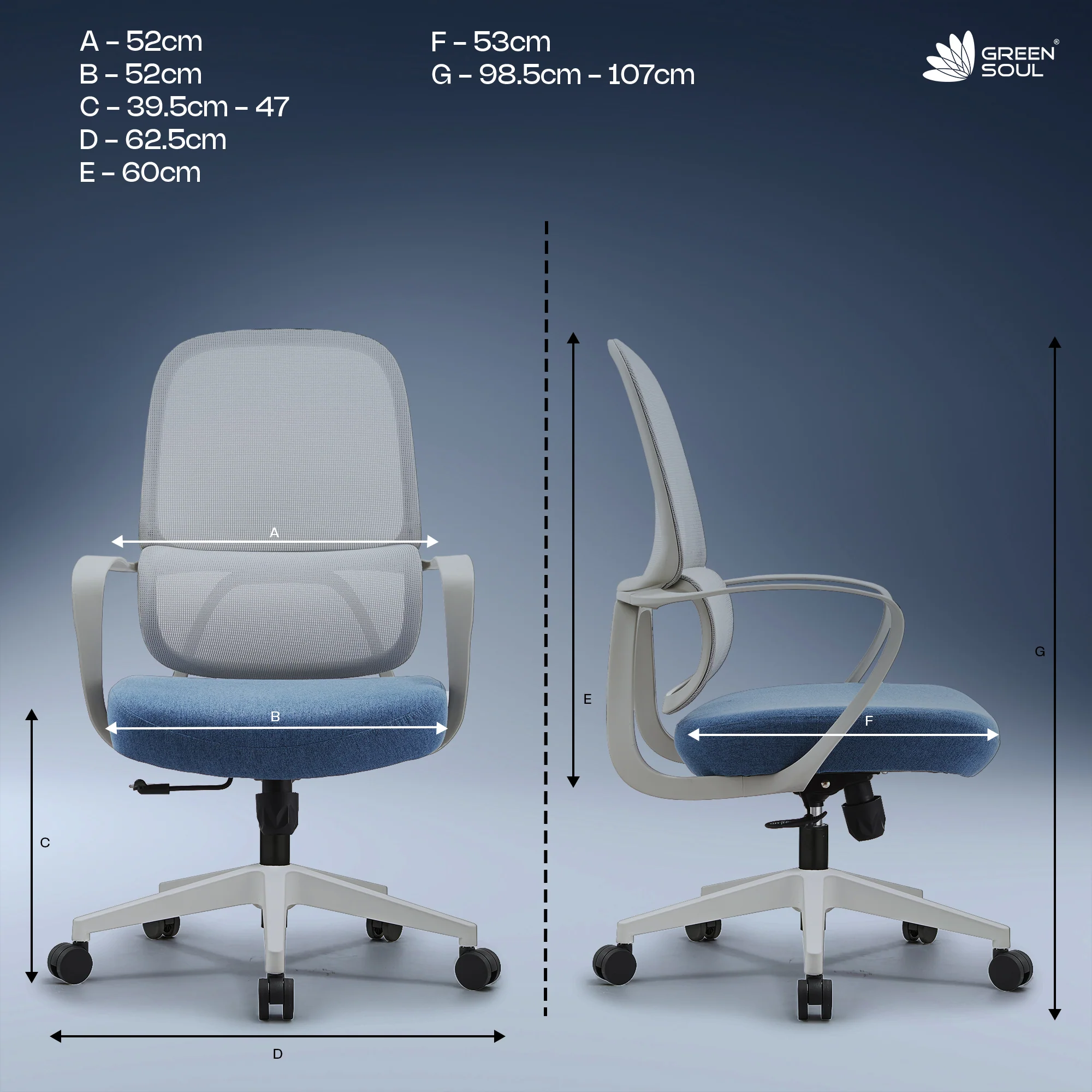 Green Soul Renewed Orbit Ergonomic Office Chair - Image 23
