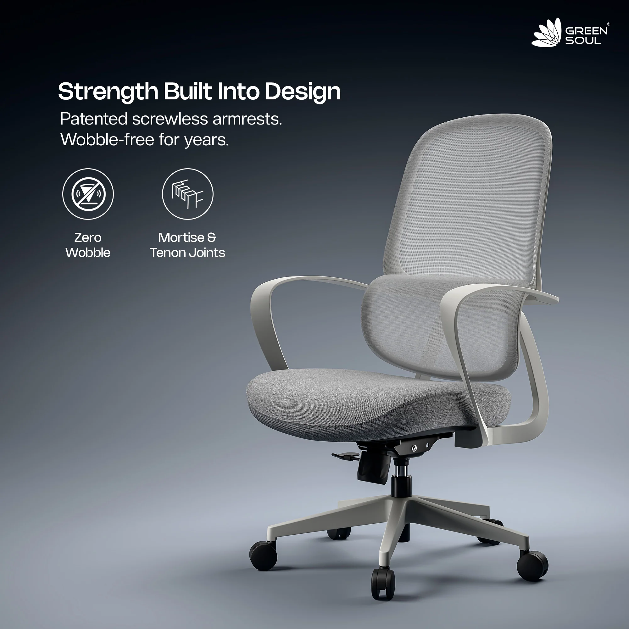 Green Soul Renewed Orbit Ergonomic Office Chair - Image 34