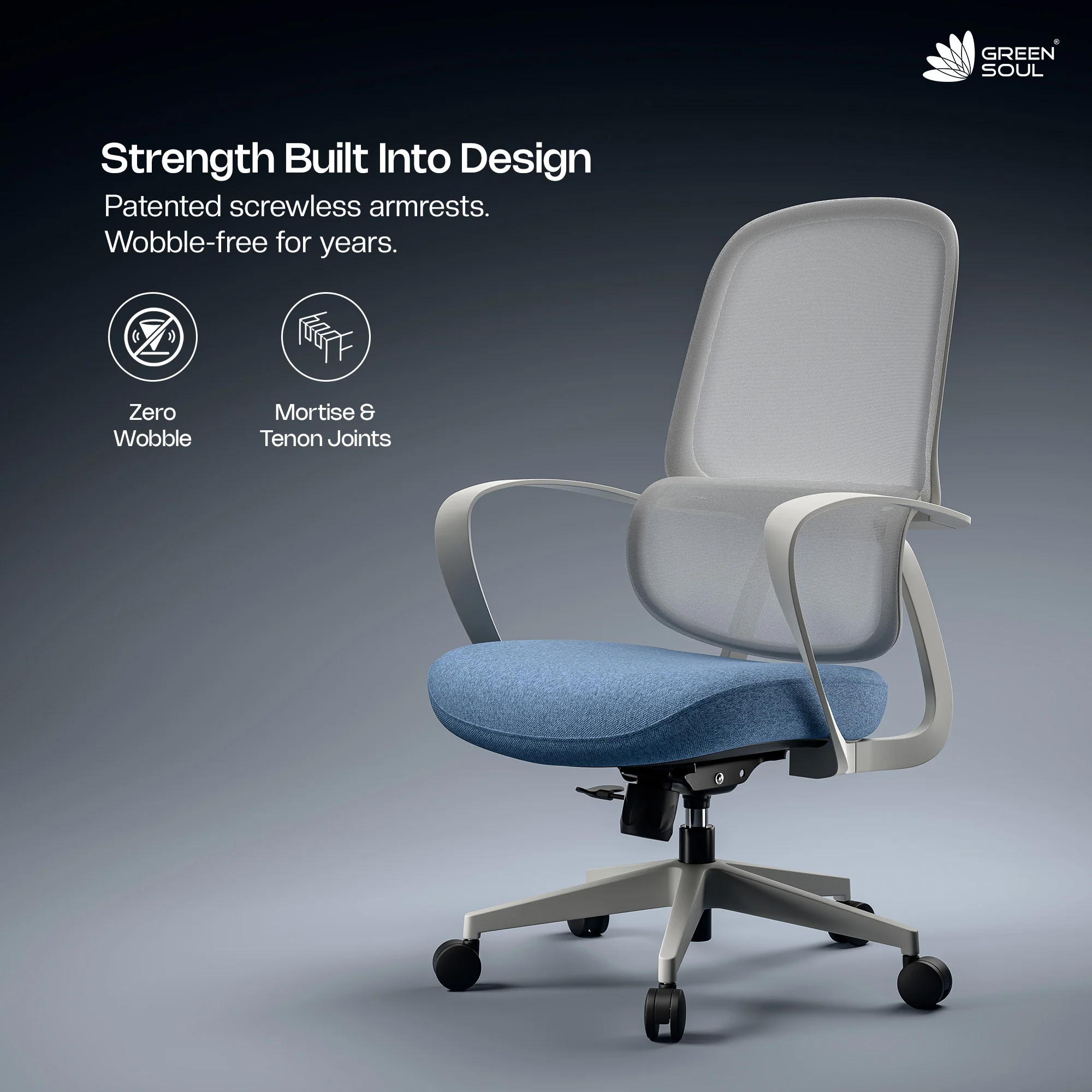 Green Soul Renewed Orbit Ergonomic Office Chair - Image 40