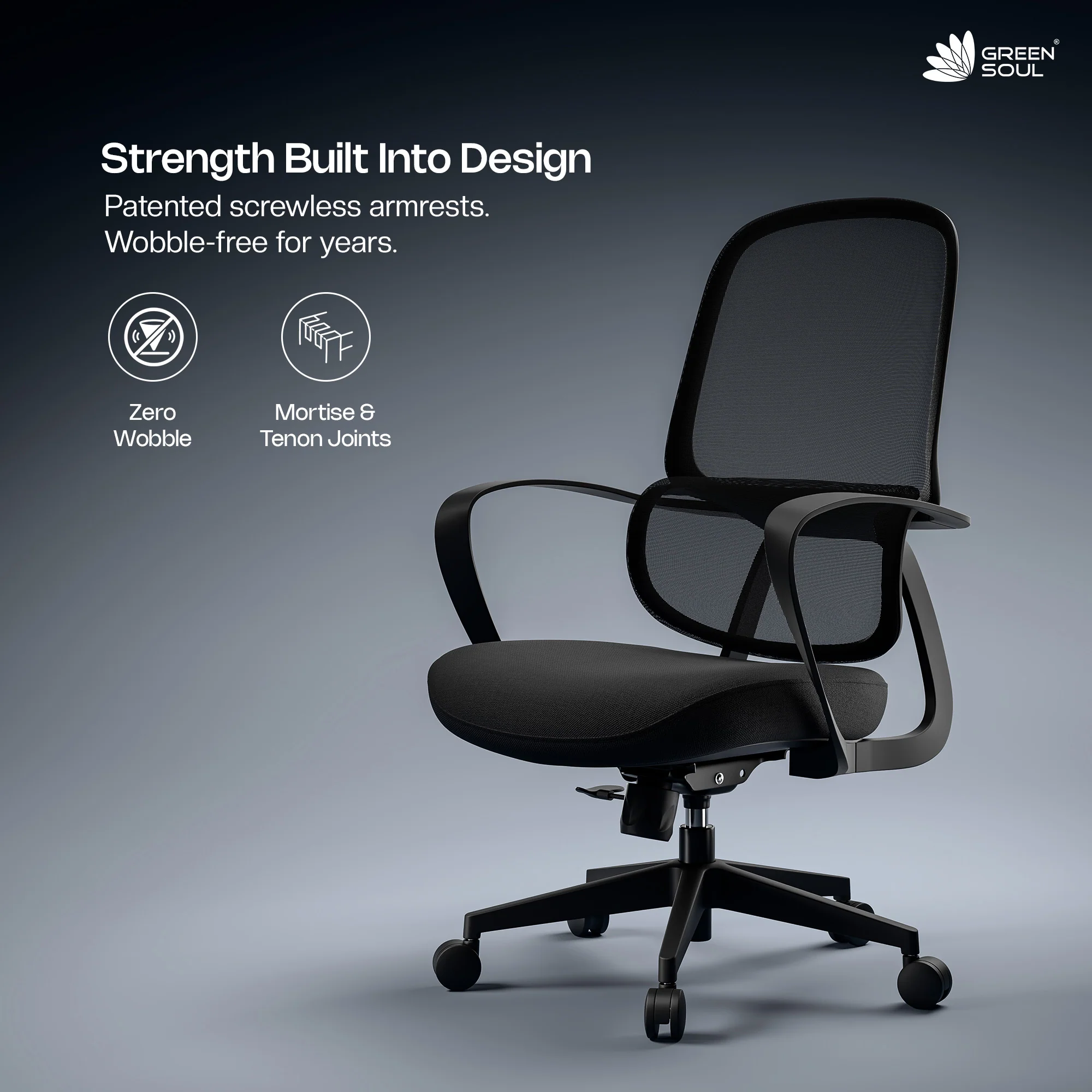 Green Soul Renewed Orbit Ergonomic Office Chair - Image 48
