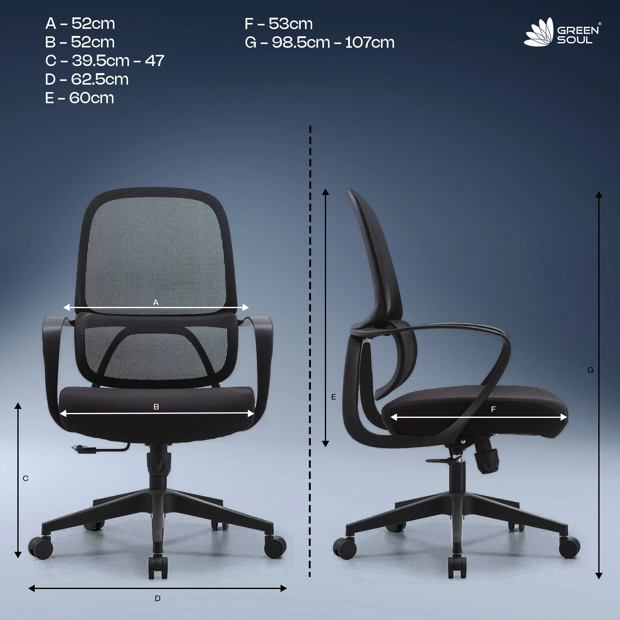 Green Soul Renewed Orbit Ergonomic Office Chair - Image 7
