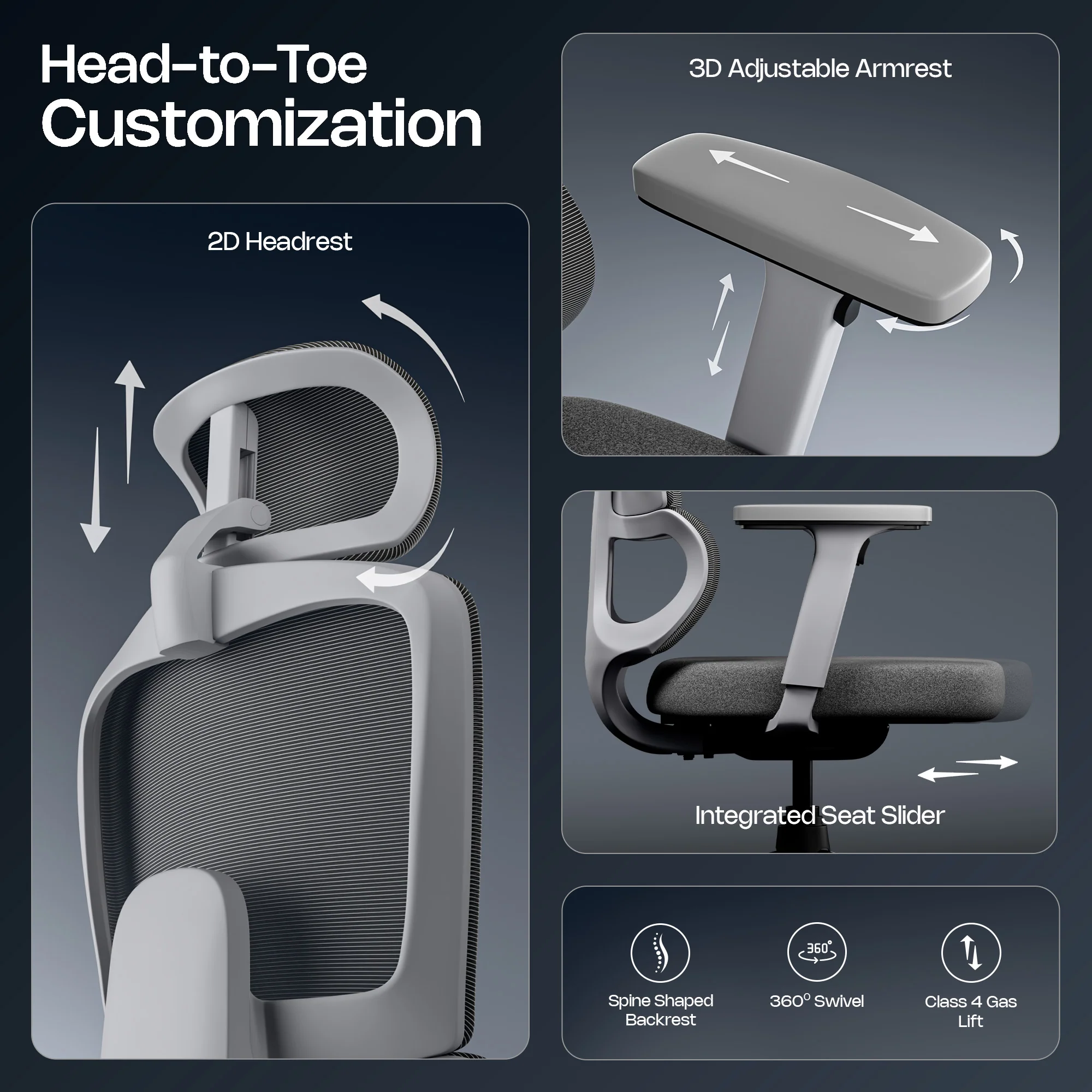 Green Soul Renewed Orion Ergonomic Office Chair - Image 17
