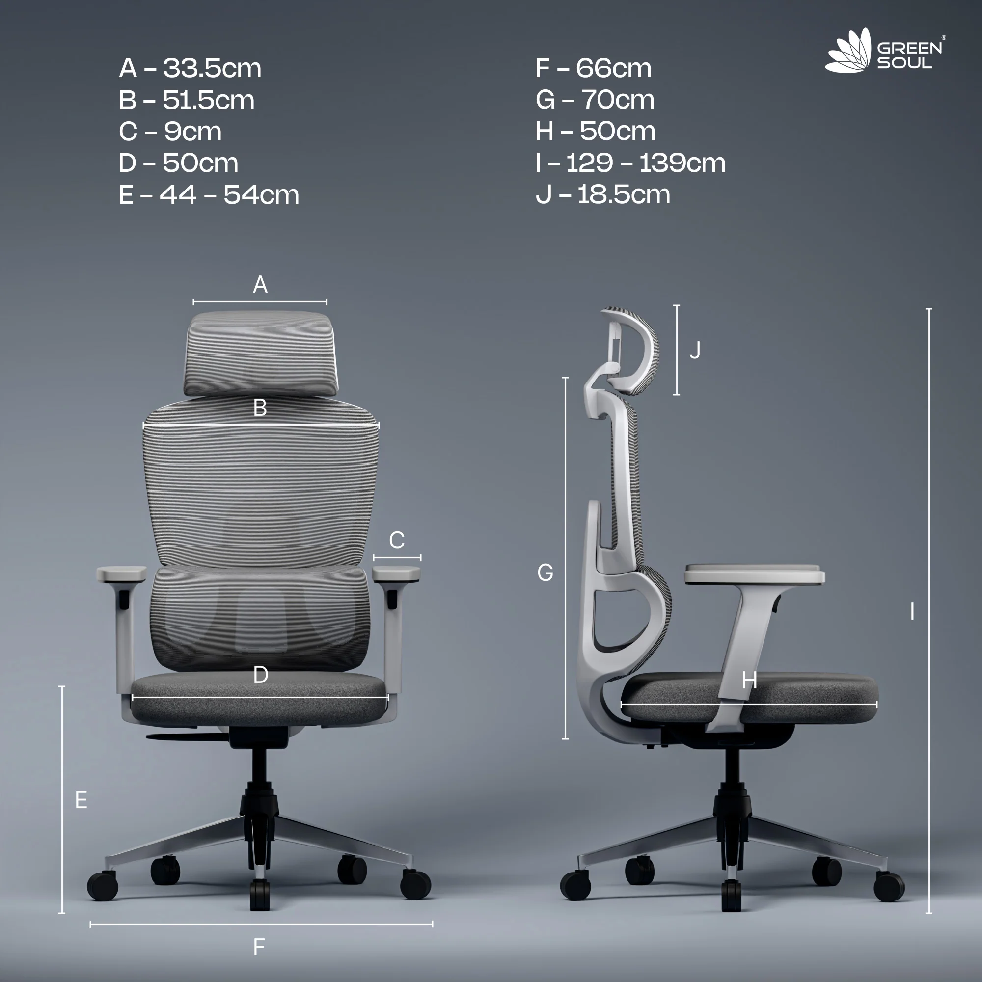 Green Soul Renewed Orion Ergonomic Office Chair - Image 18