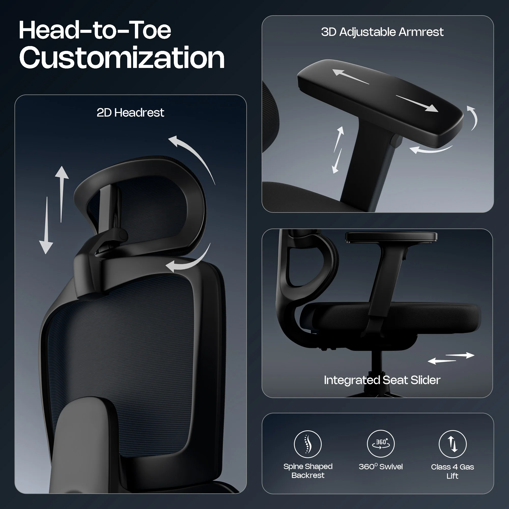Green Soul Renewed Orion Ergonomic Office Chair - Image 26
