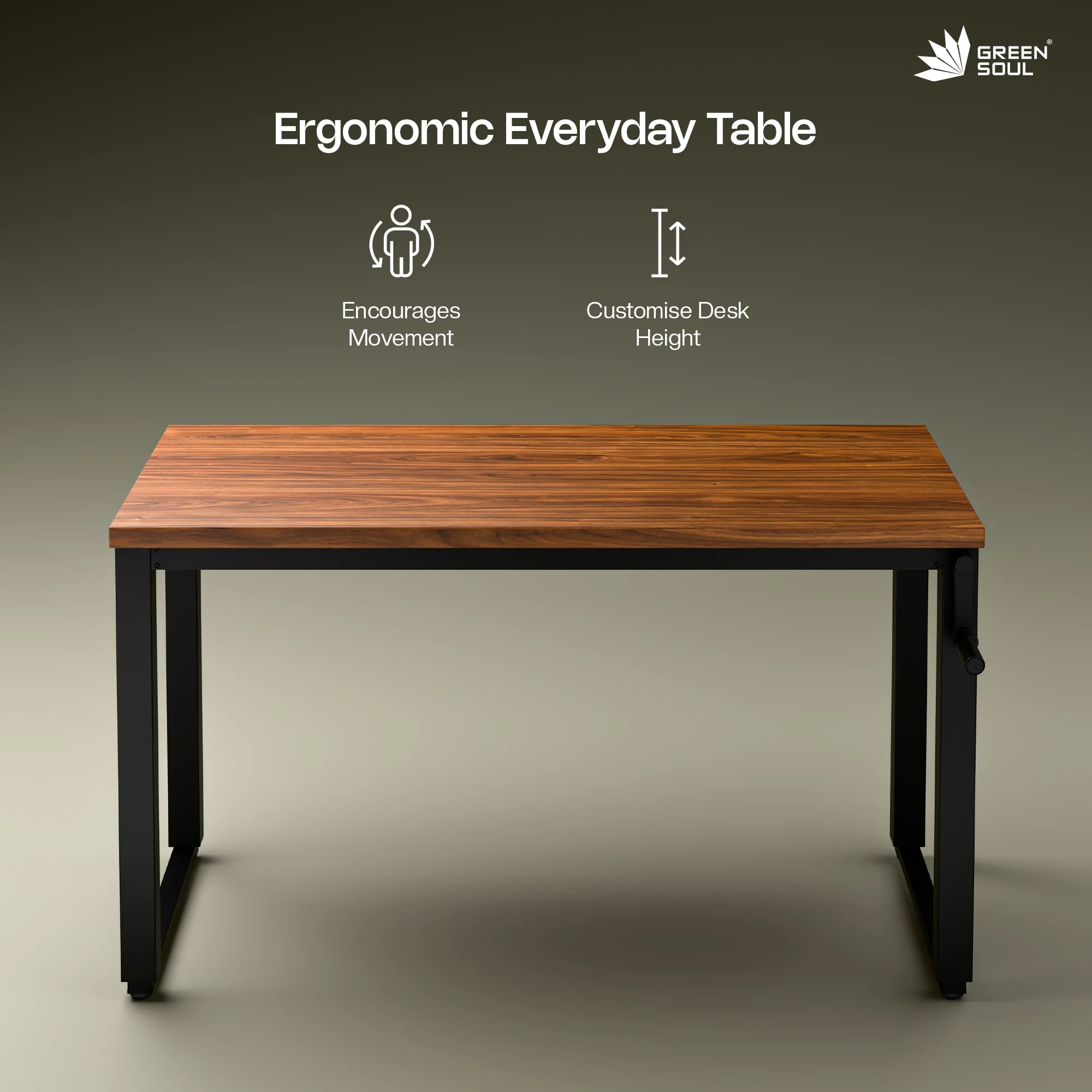 Green Soul Rise Manual Height Adjustable Table - Image 12