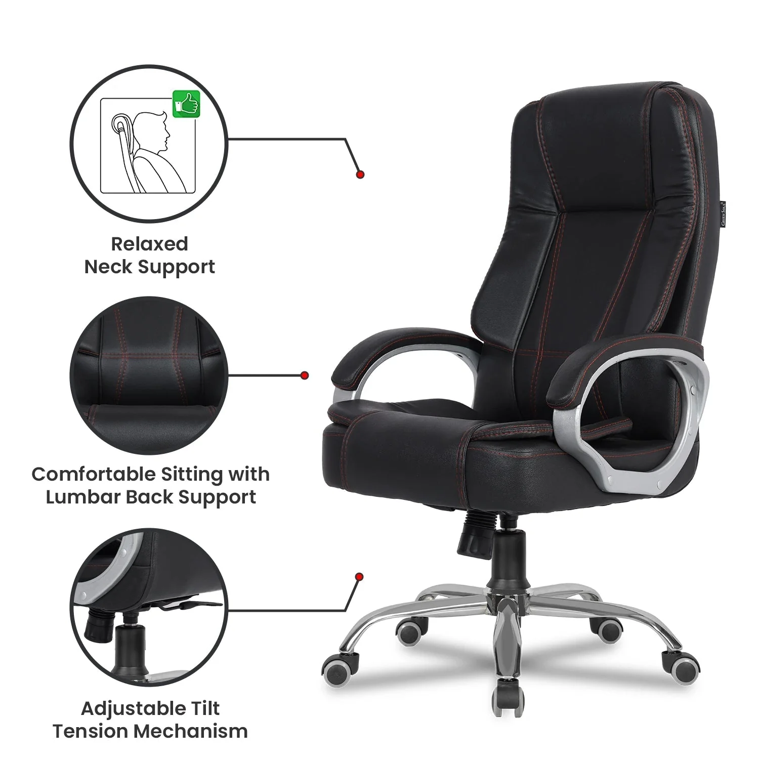 Green Soul Renewed Vienna High Back Executive Chair - Image 36