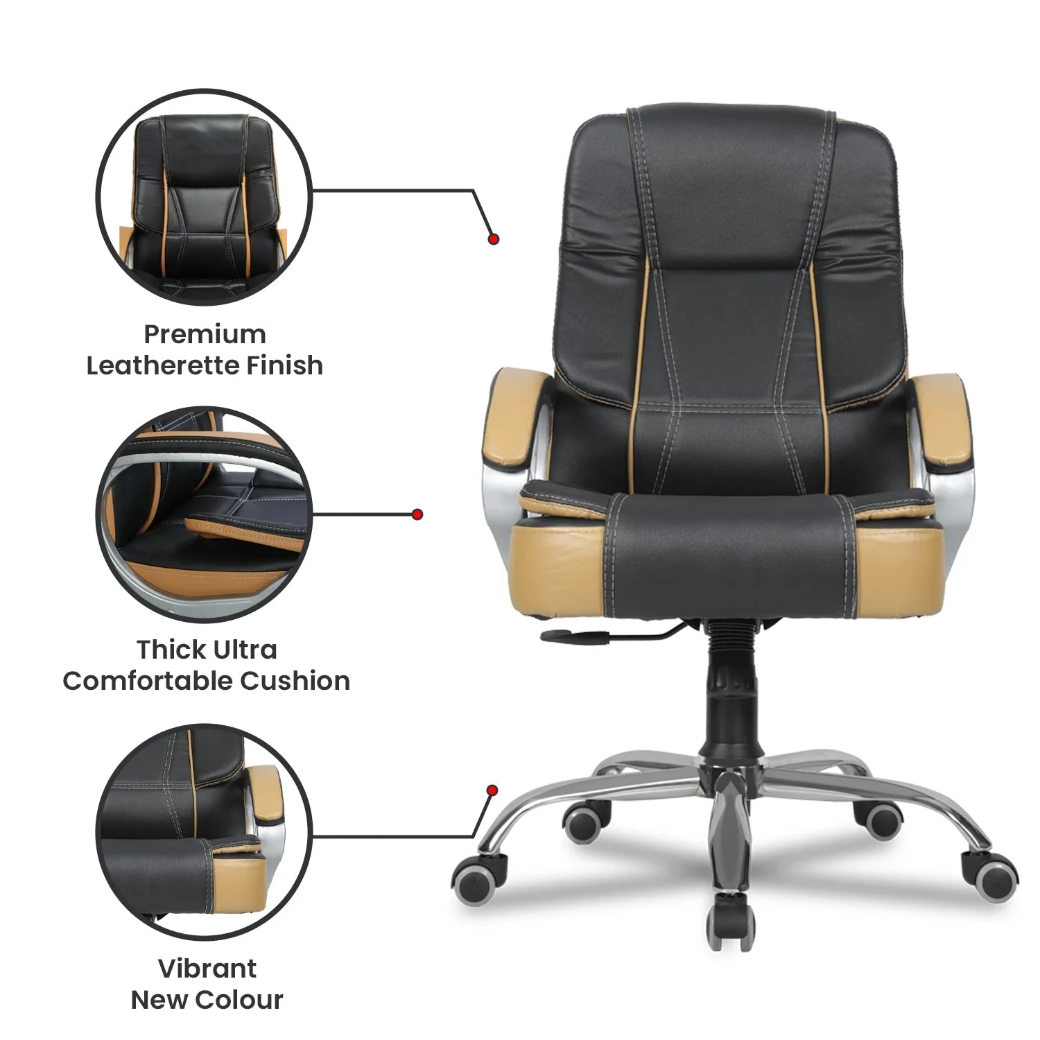 Green Soul Renewed Vienna Mid Back Executive Chair - Image 15
