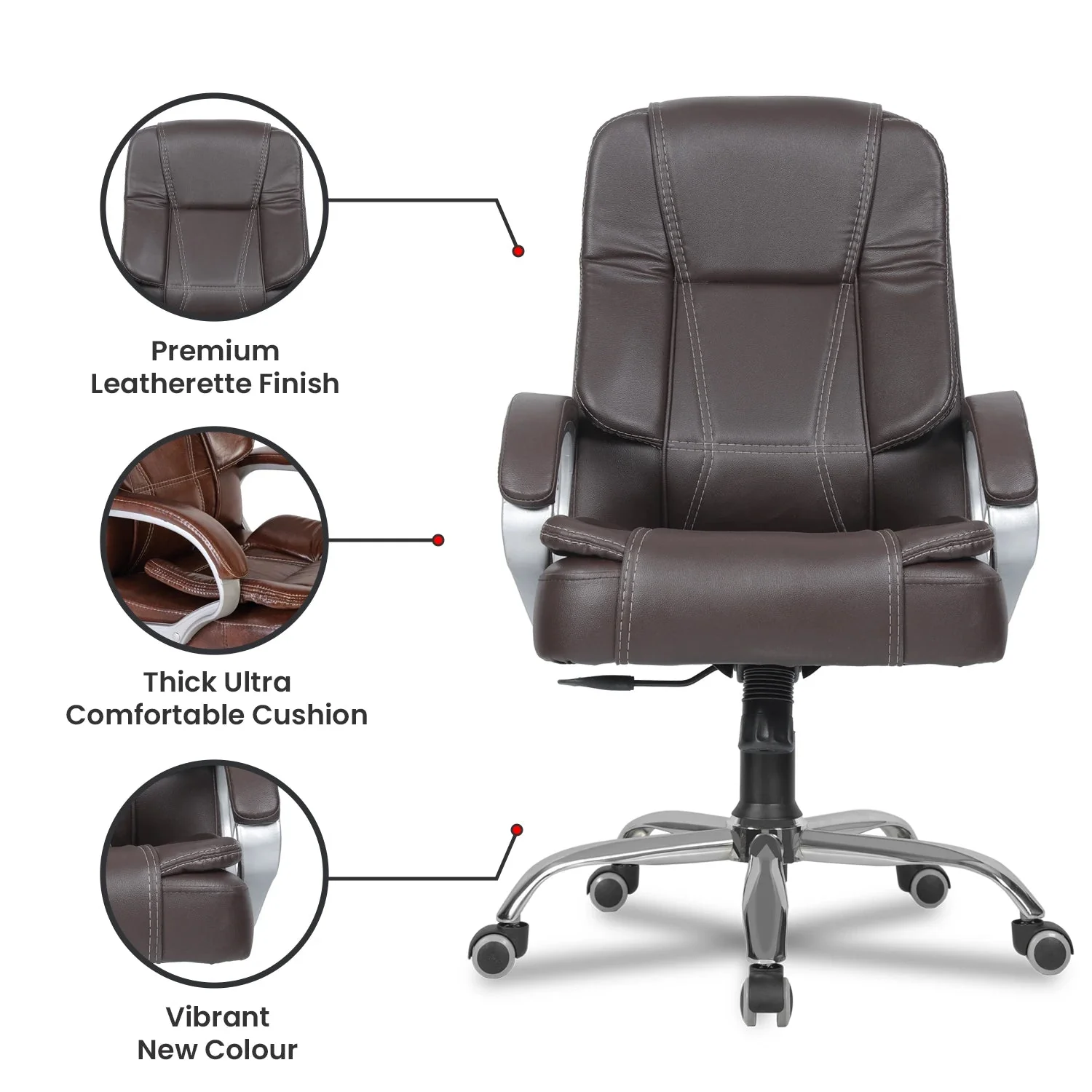 Green Soul Renewed Vienna Mid Back Executive Chair - Image 21