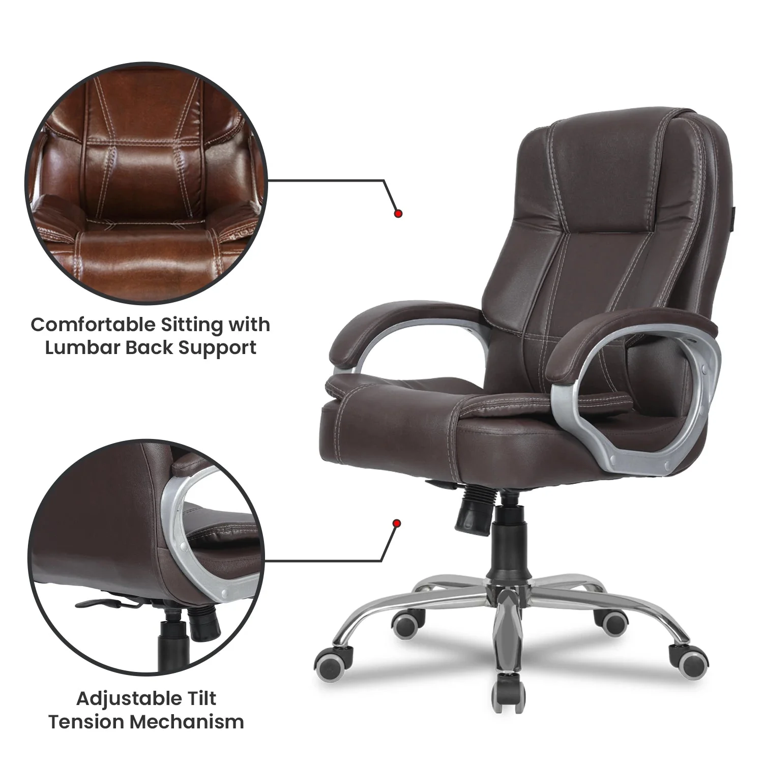 Green Soul Renewed Vienna Mid Back Executive Chair - Image 22