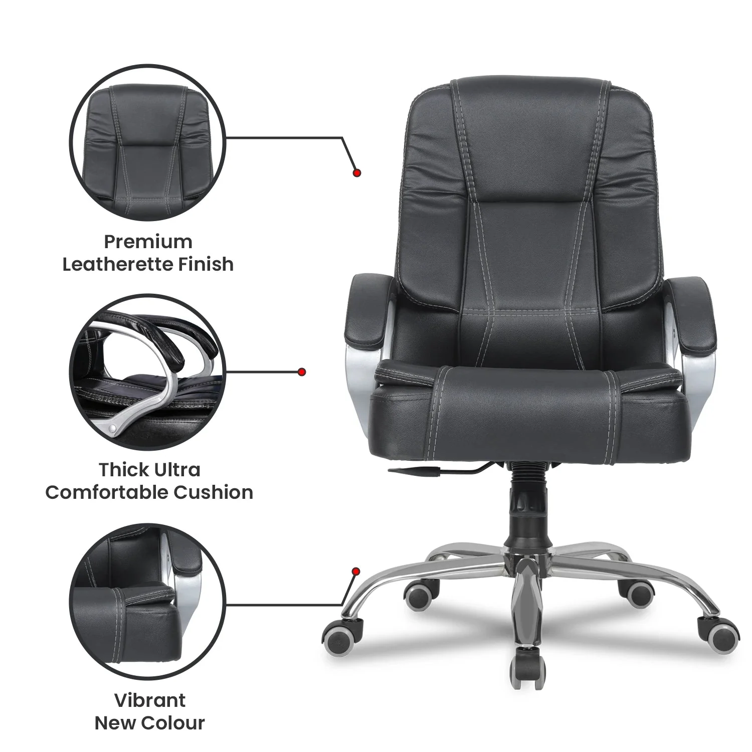 Green Soul Renewed Vienna Mid Back Executive Chair - Image 26