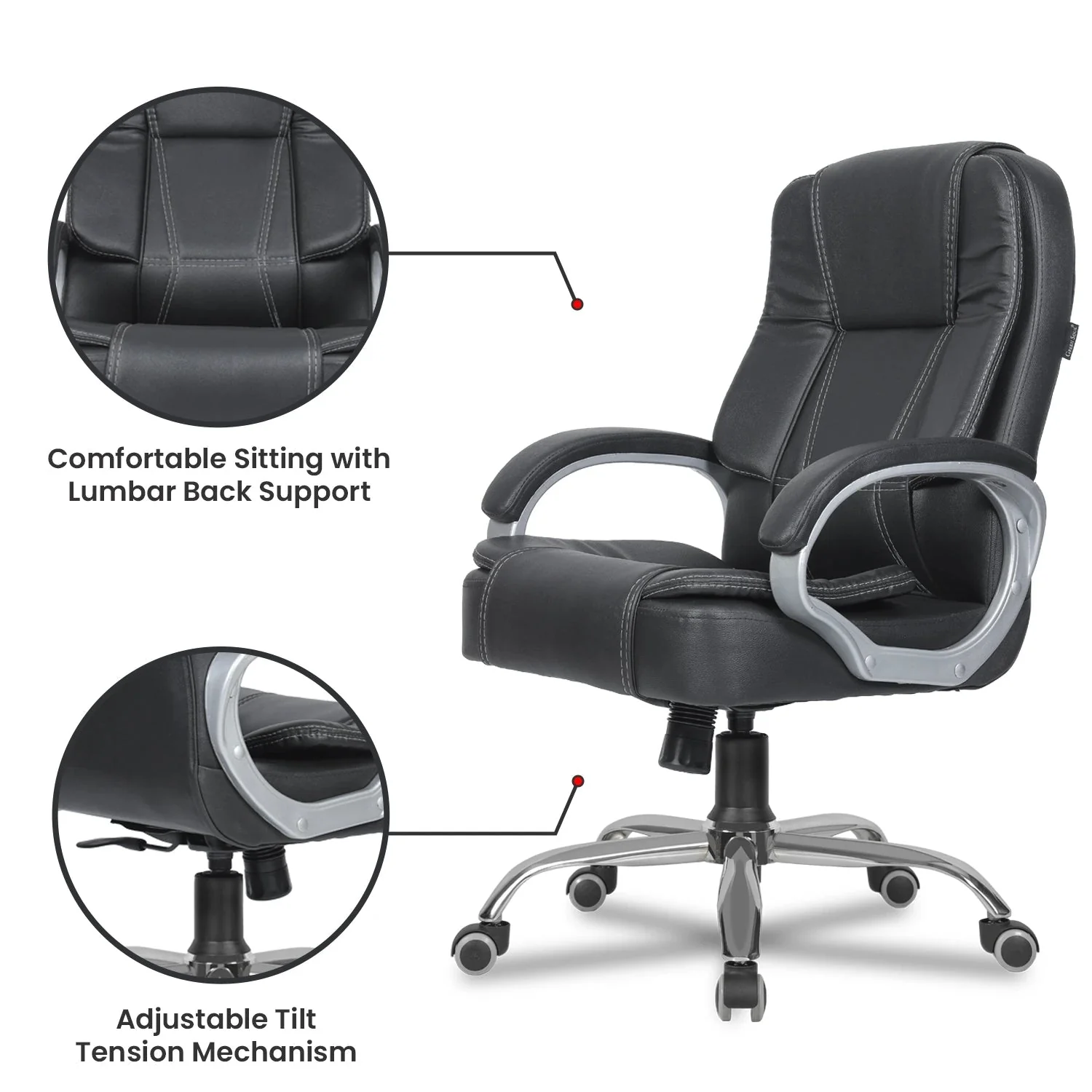 Green Soul Renewed Vienna Mid Back Executive Chair - Image 28