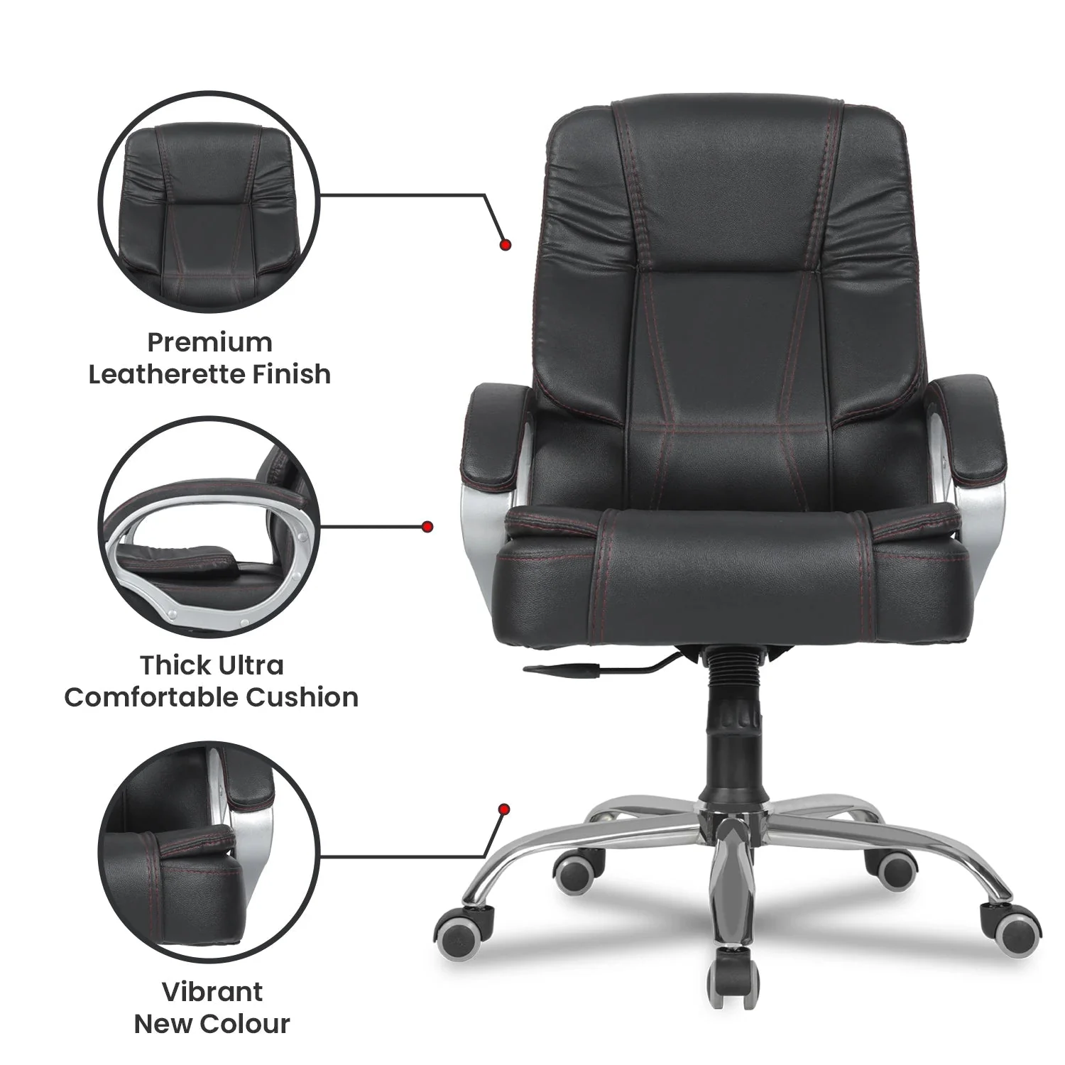 Green Soul Renewed Vienna Mid Back Executive Chair - Image 34