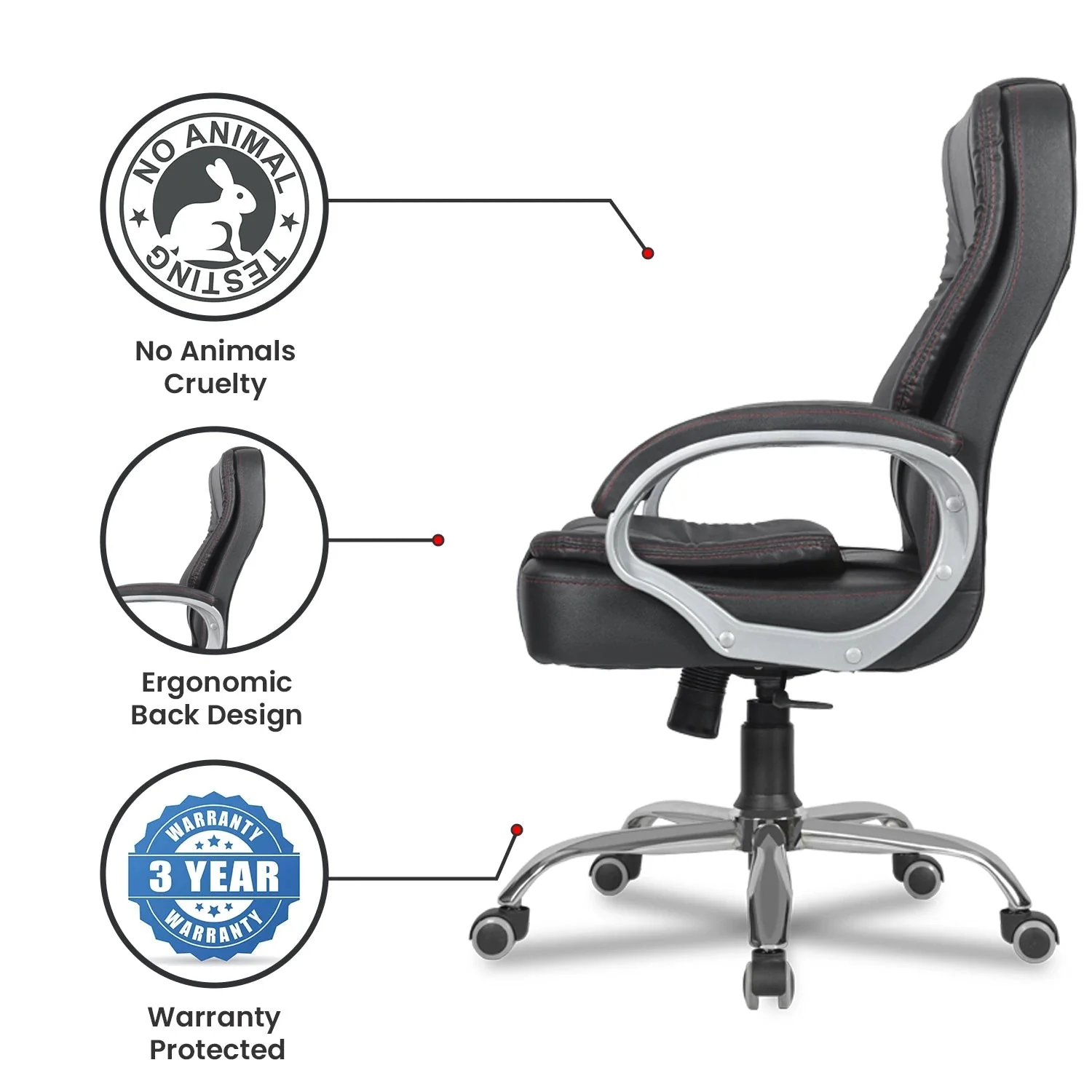 Green Soul Renewed Vienna Mid Back Executive Chair - Image 35