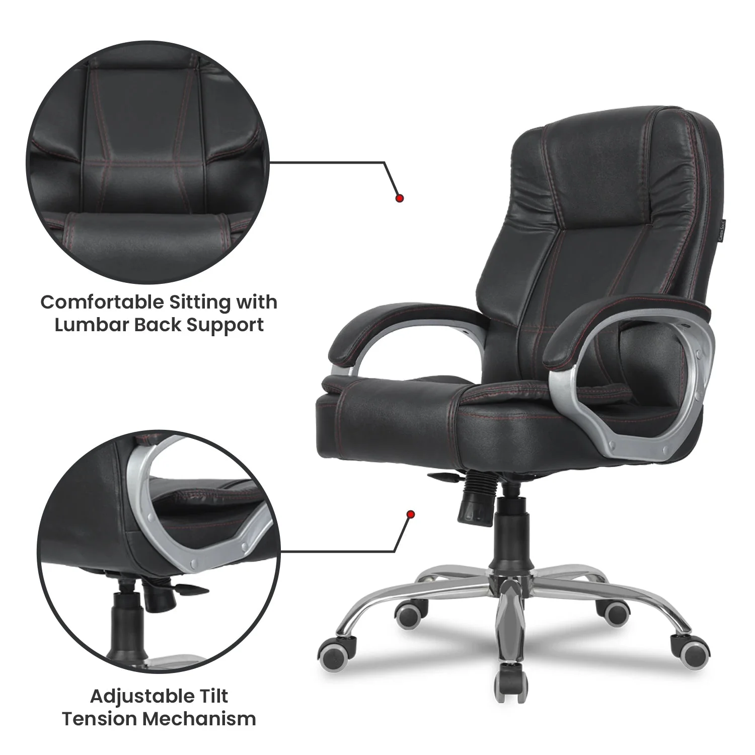 Green Soul Renewed Vienna Mid Back Executive Chair - Image 36