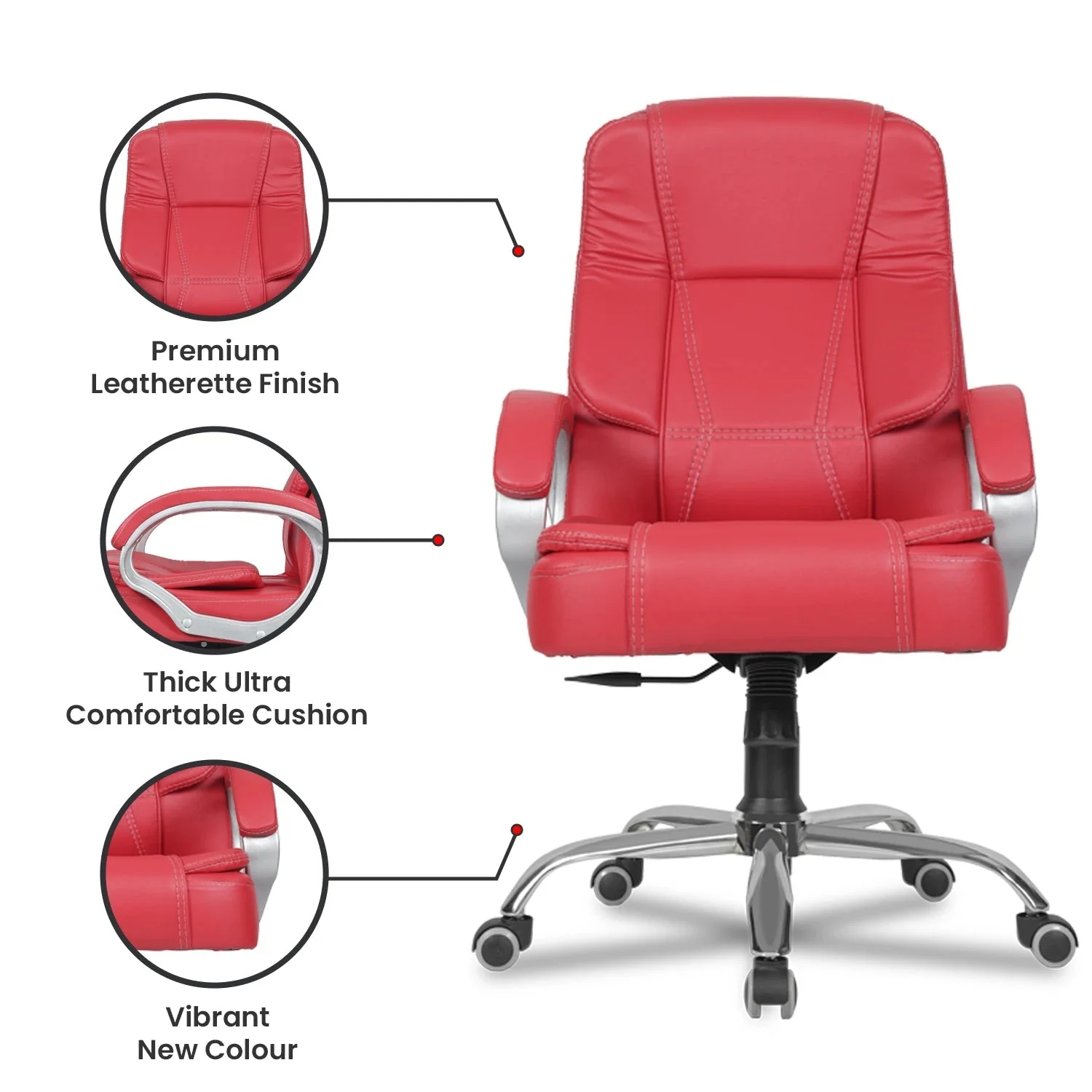 Green Soul Renewed Vienna Mid Back Executive Chair - Image 42
