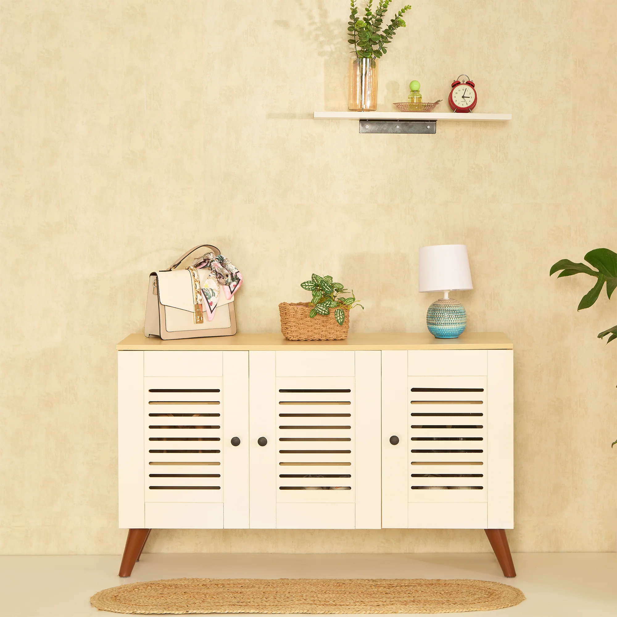 Green Soul Zuvio 3 Door Engineered Wood Ventilated Shoe Rack - Image 19