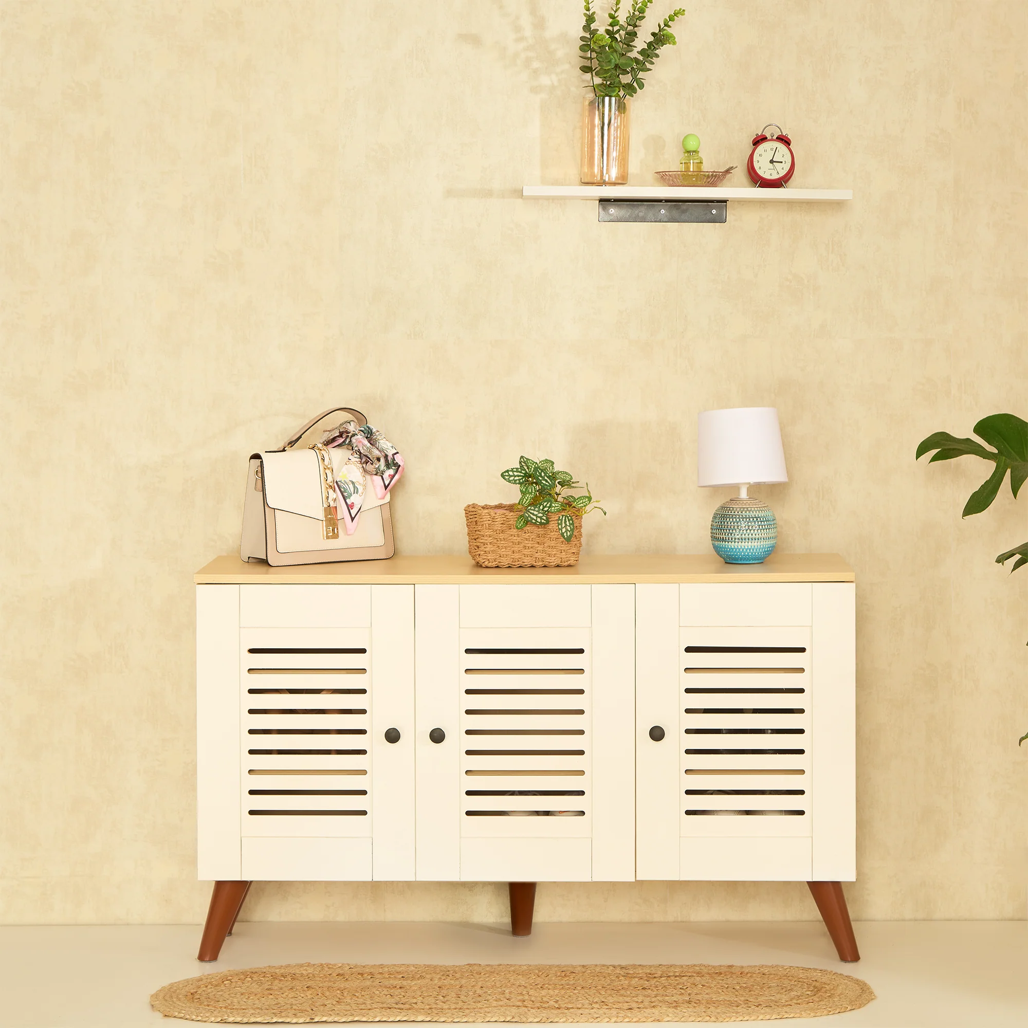 Green Soul Zuvio 3 Door Engineered Wood Ventilated Shoe Rack - Image 24